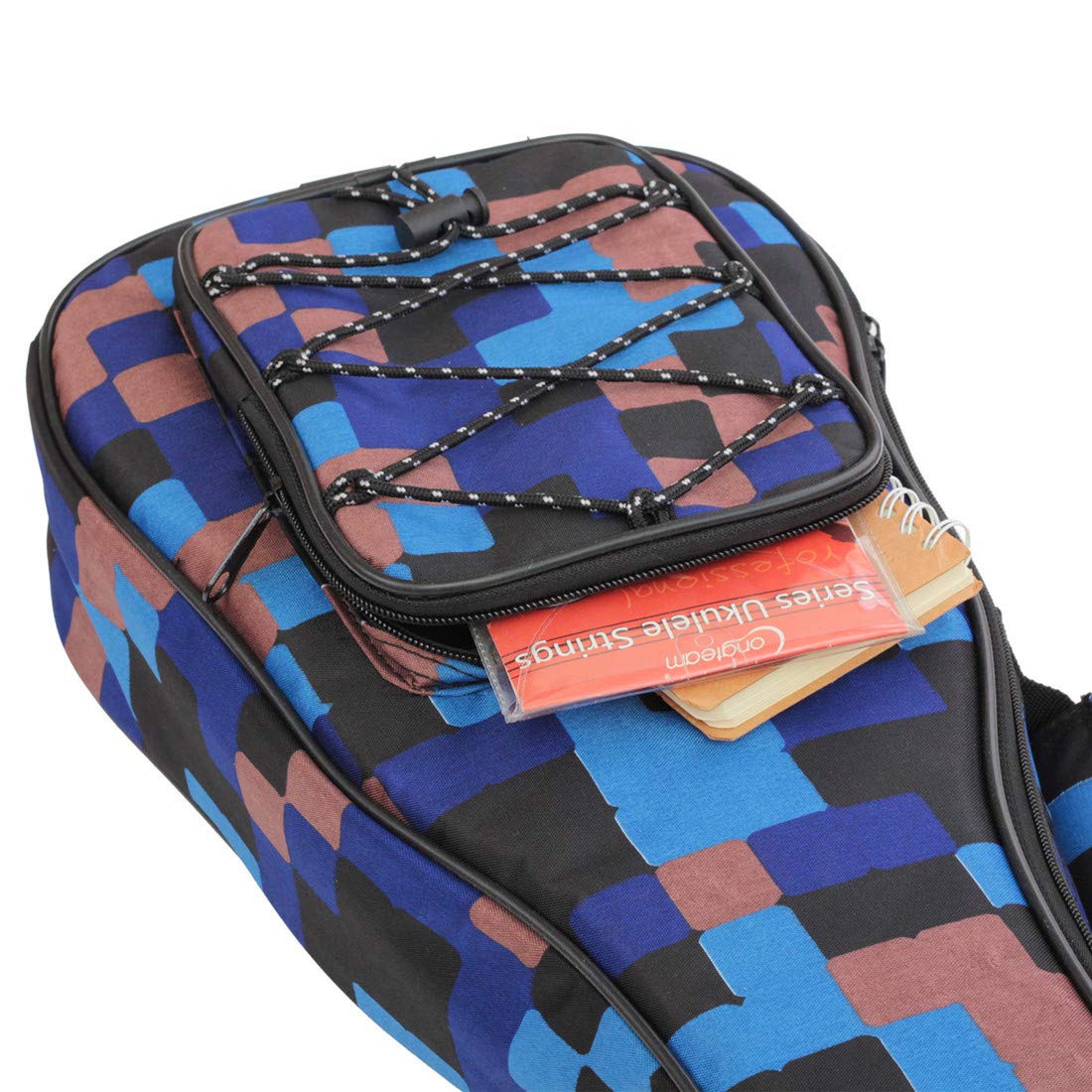 Longteam Print Ukulele Case 10Mm Sponge Portable Waterproof Ukuleles Bag Cover Uke Gig Bag With Accessory Storage Pocket (21 In