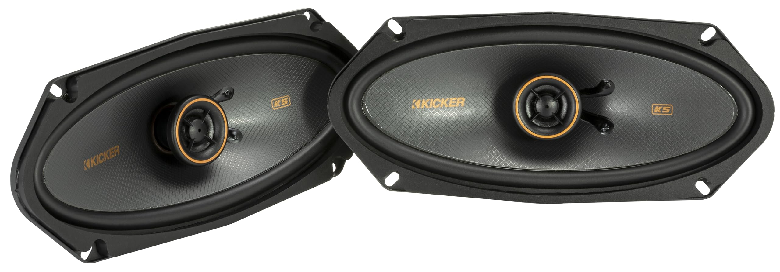 Kicker 51Ksc41004 Coaxial Speaker System, 2 Way Design, One (1) Pair, 4'' X 10'' (100Mm X 250Mm) Polypropylene Woofer/Midrange,