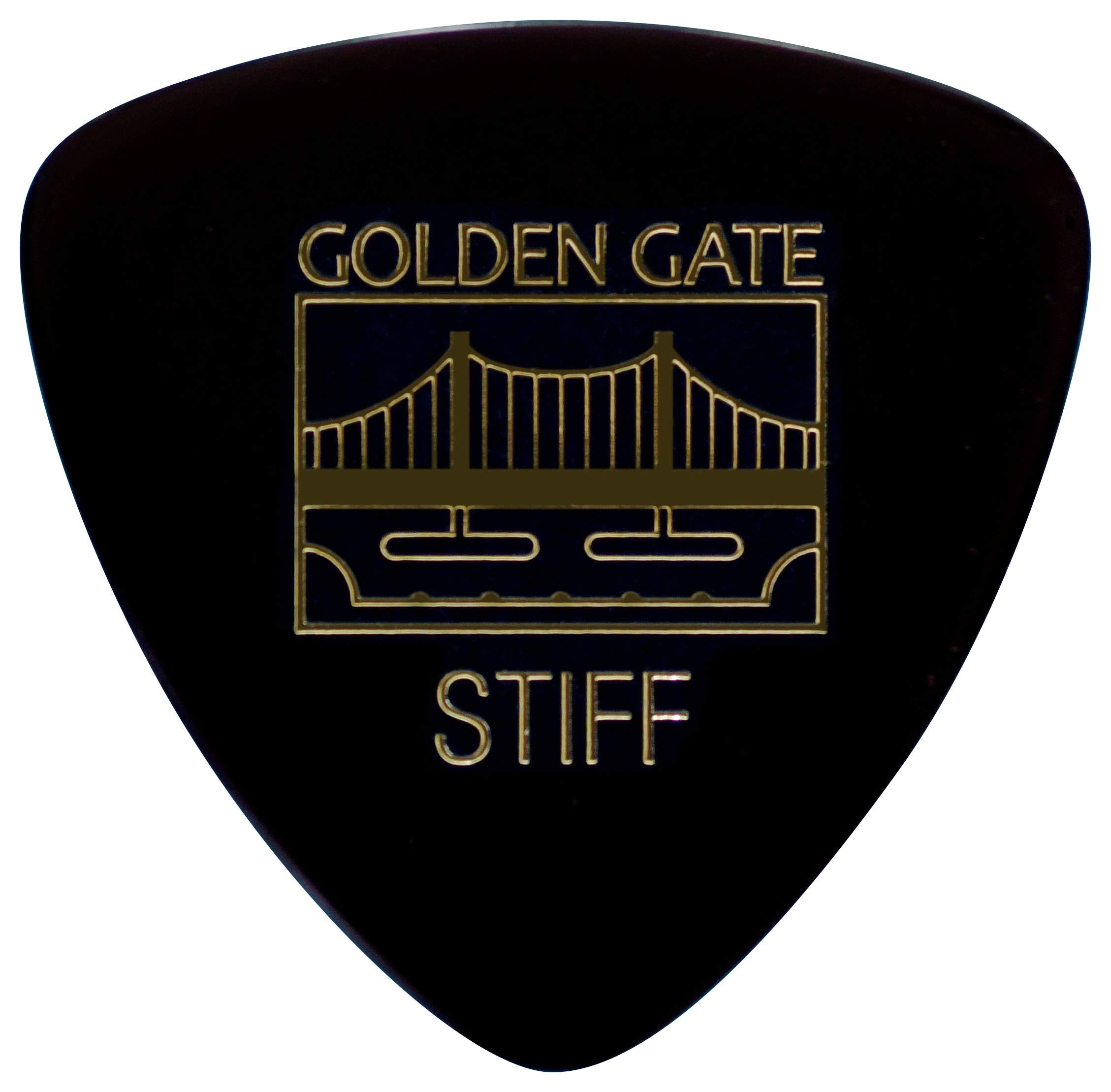 Golden Gate Mp 303 Deluxe Flat Pick   Large Triangle   Black   Stiff