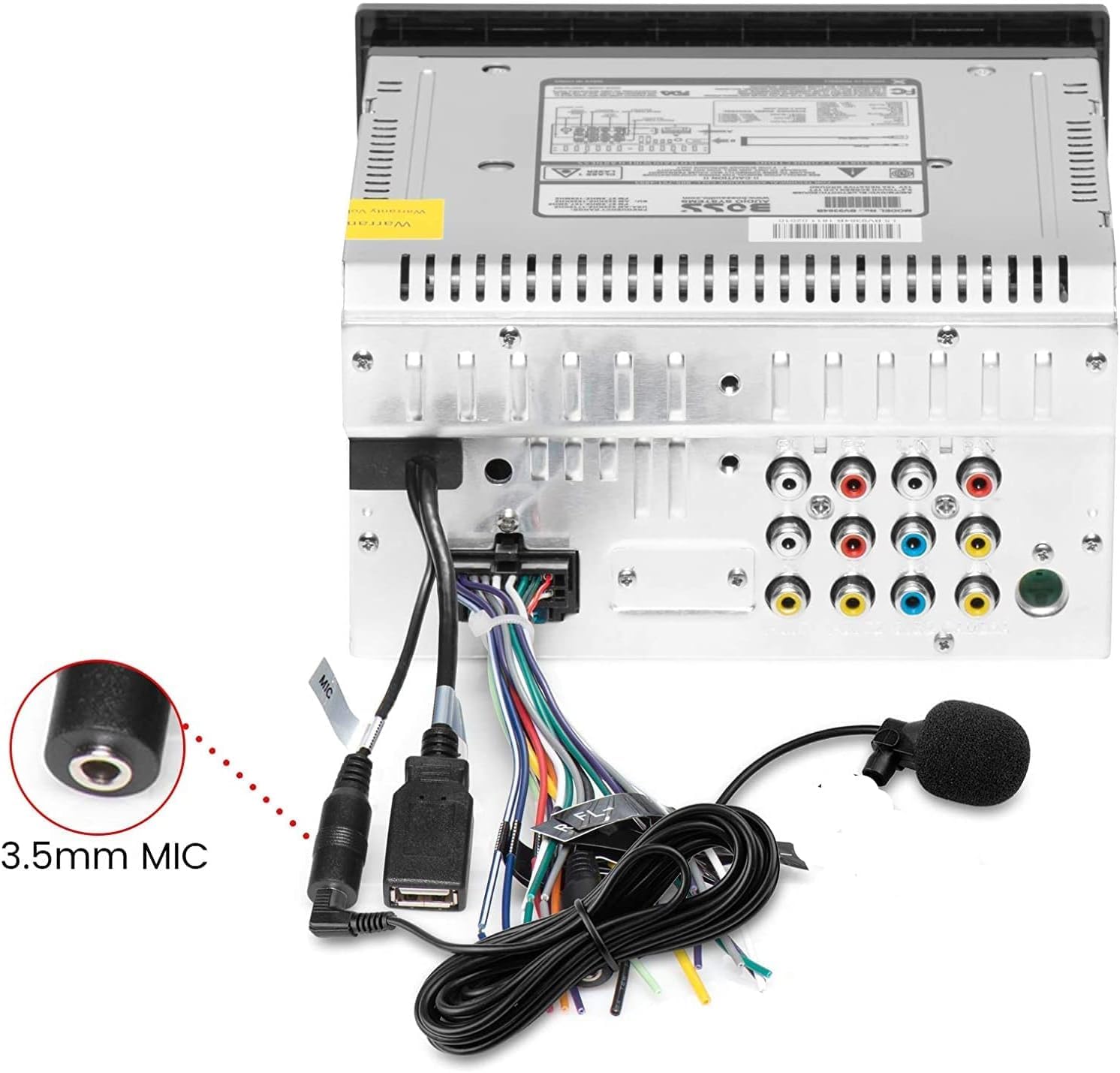 Generic Fingerlakes Universal Car Microphone Mic Replacement For Pioneer, Kenwood, Alpine, Sony, Panasonic, Jvc, Jensen, And Man