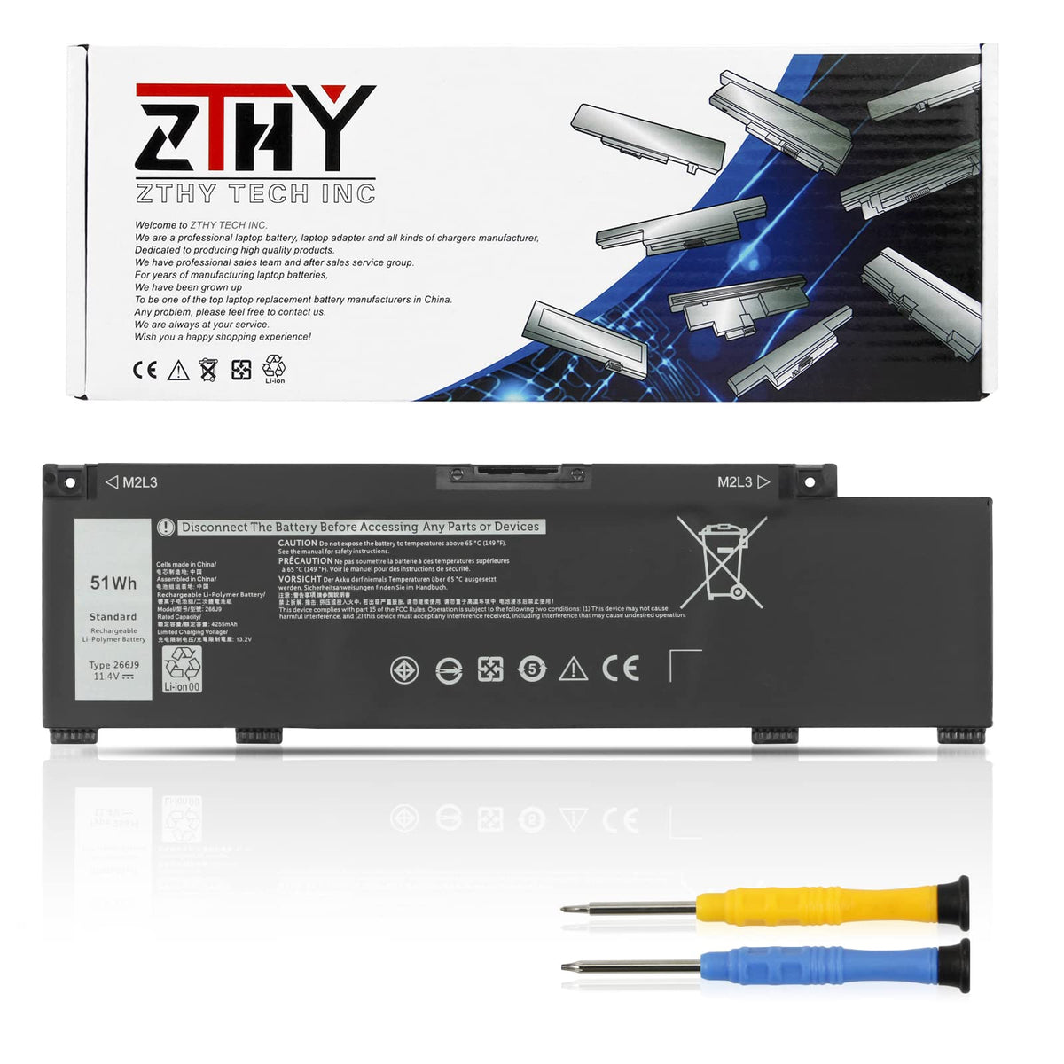 Zthy 266J9 Battery Replacement For Dell G3 15 3500 3590 3790 G5 15 5500 Se 5505 P89F Inspiron 5490 Ins 15Pr 1545W 1548Br 1645W 1