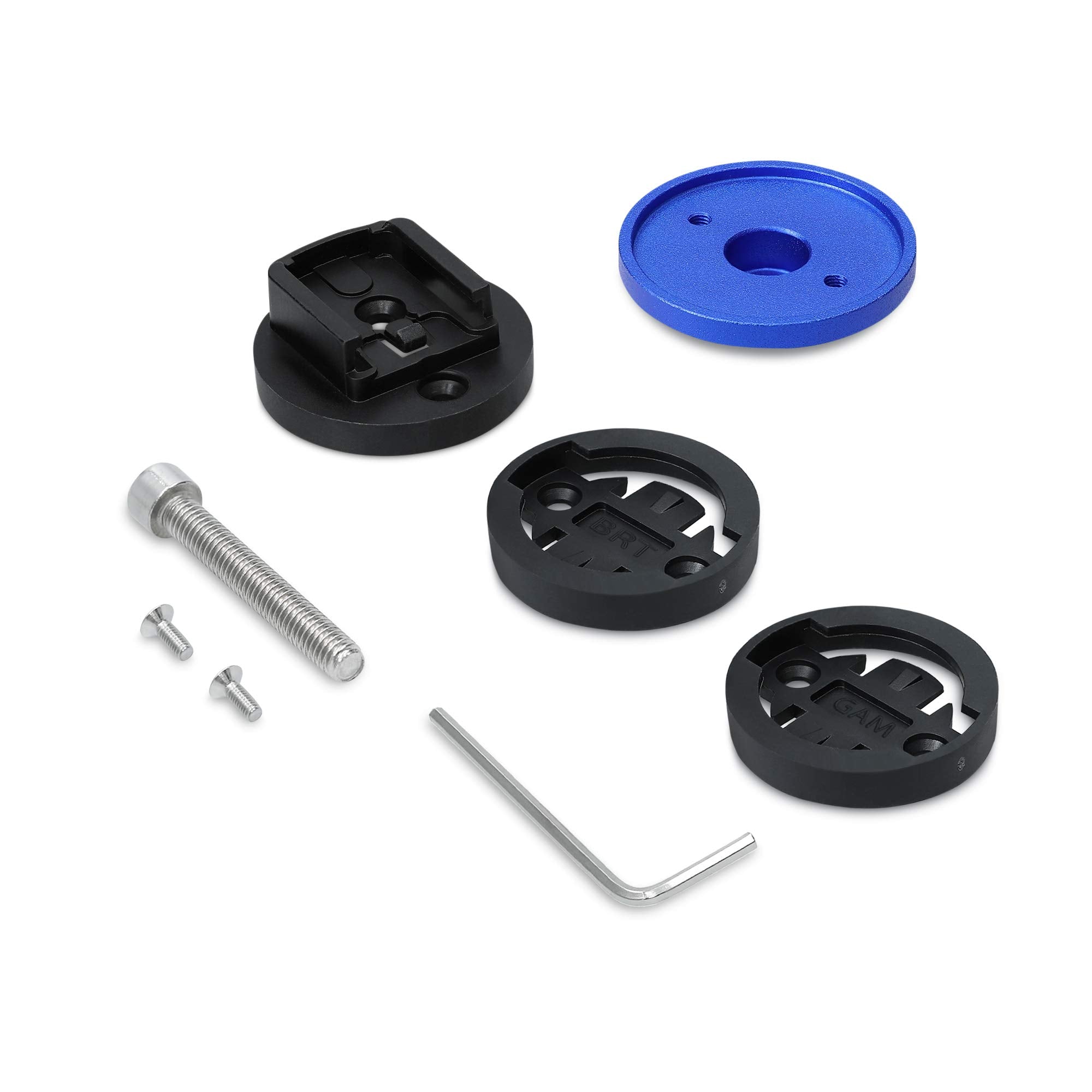 kwmobile 1x Bicycle Mount Compatible with Garmin Edge/Bryton Rider/CatEye - Set of 1 Top Cap Mounts for Bike GPS Navigation