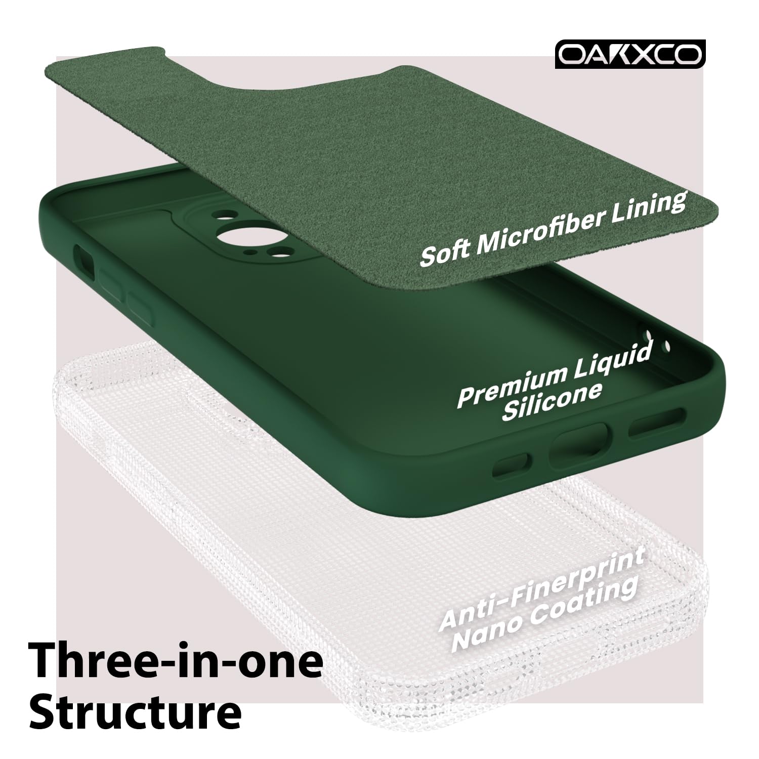 Oakxco Designed For Iphone 13 Pro Phone Case Liquid Silicone, Cute Thin Slim Soft Rubber Tpu Plain Smooth Gel Cover For Women Gi