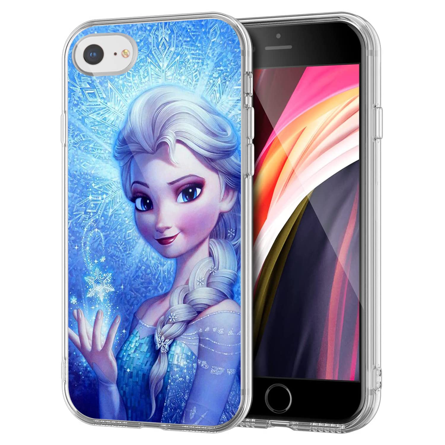 Smaige Frozen Case For Apple Iphone 8 Iphone 7 Iphone Se 2020 Se 2022, Shock Absorption Bumper Cover, Anti Scratch Cute Pretty C