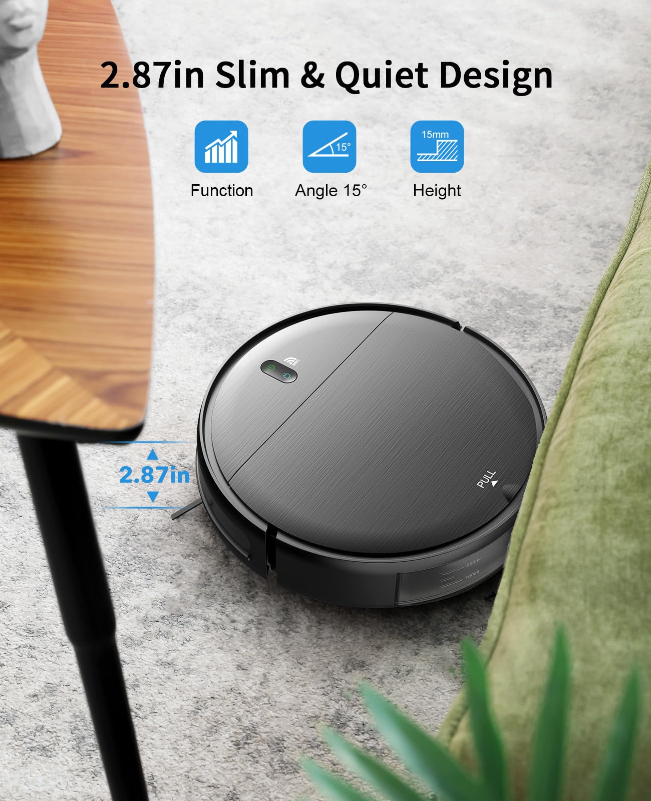 Robot Vacuum And Mop Combo, 2 In 1 Mopping Robot Vacuum Cleaner With Schedule, Wi Fi/Voice/App, Strong Suction, Ease Of Use, Sel