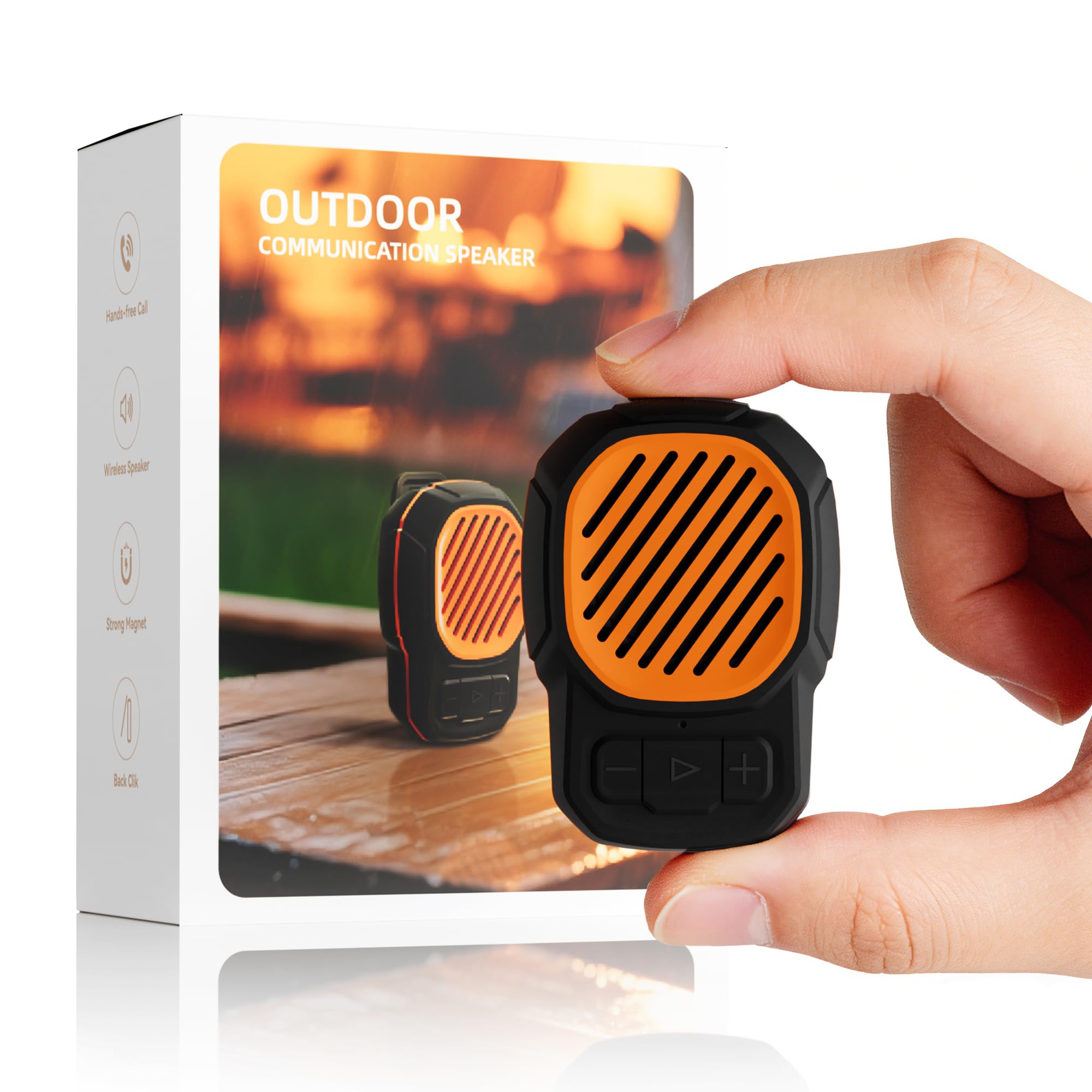 Wearable Bluetooth Speaker, Magnetic Clip on Mini Speaker, TWS Builtin Mic