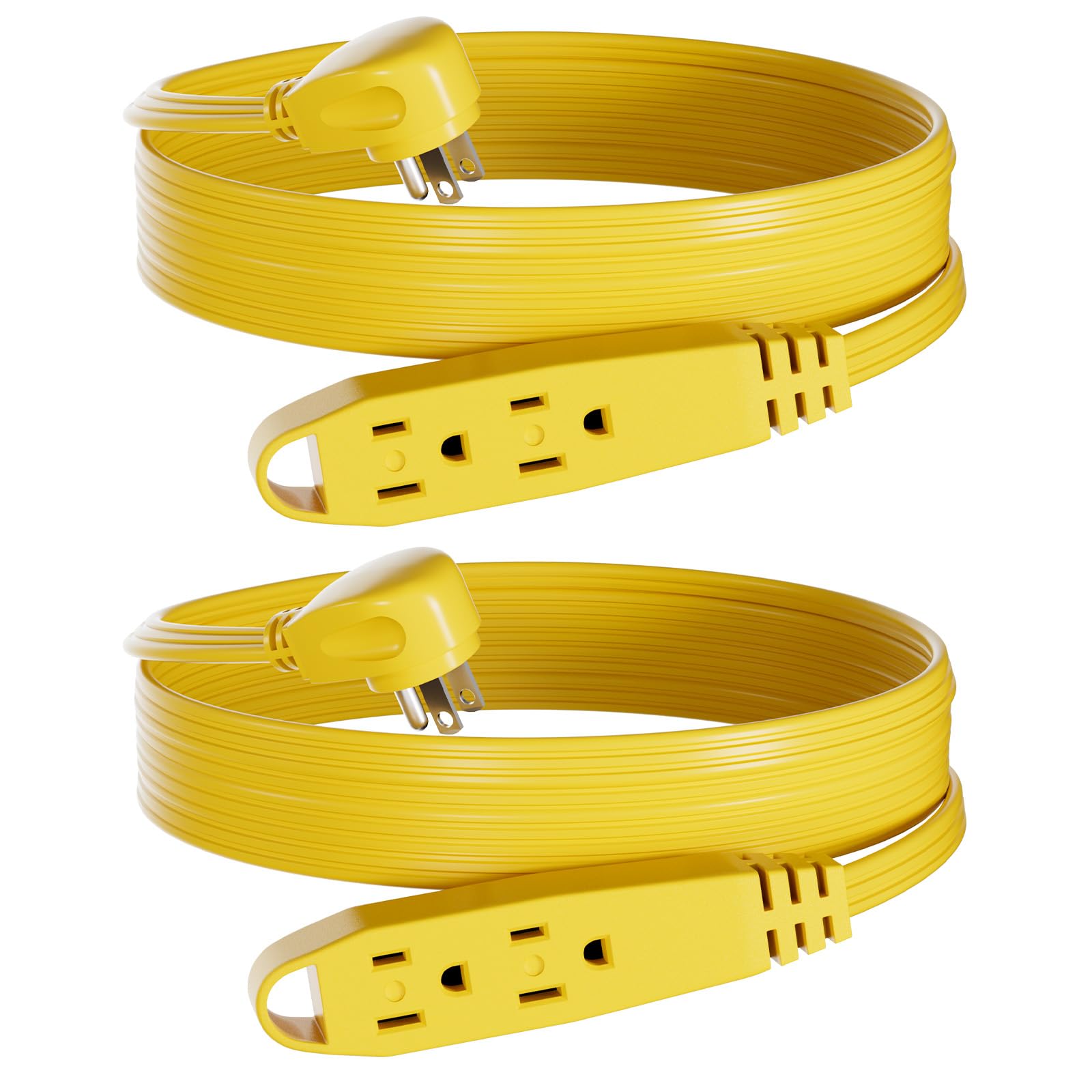K Kasonic   6 Feet 3 Outlet Extension Cord With Flat Plug   Triple Extension Wire Grounded Multi Outlet For Indoor Use, Ul Liste