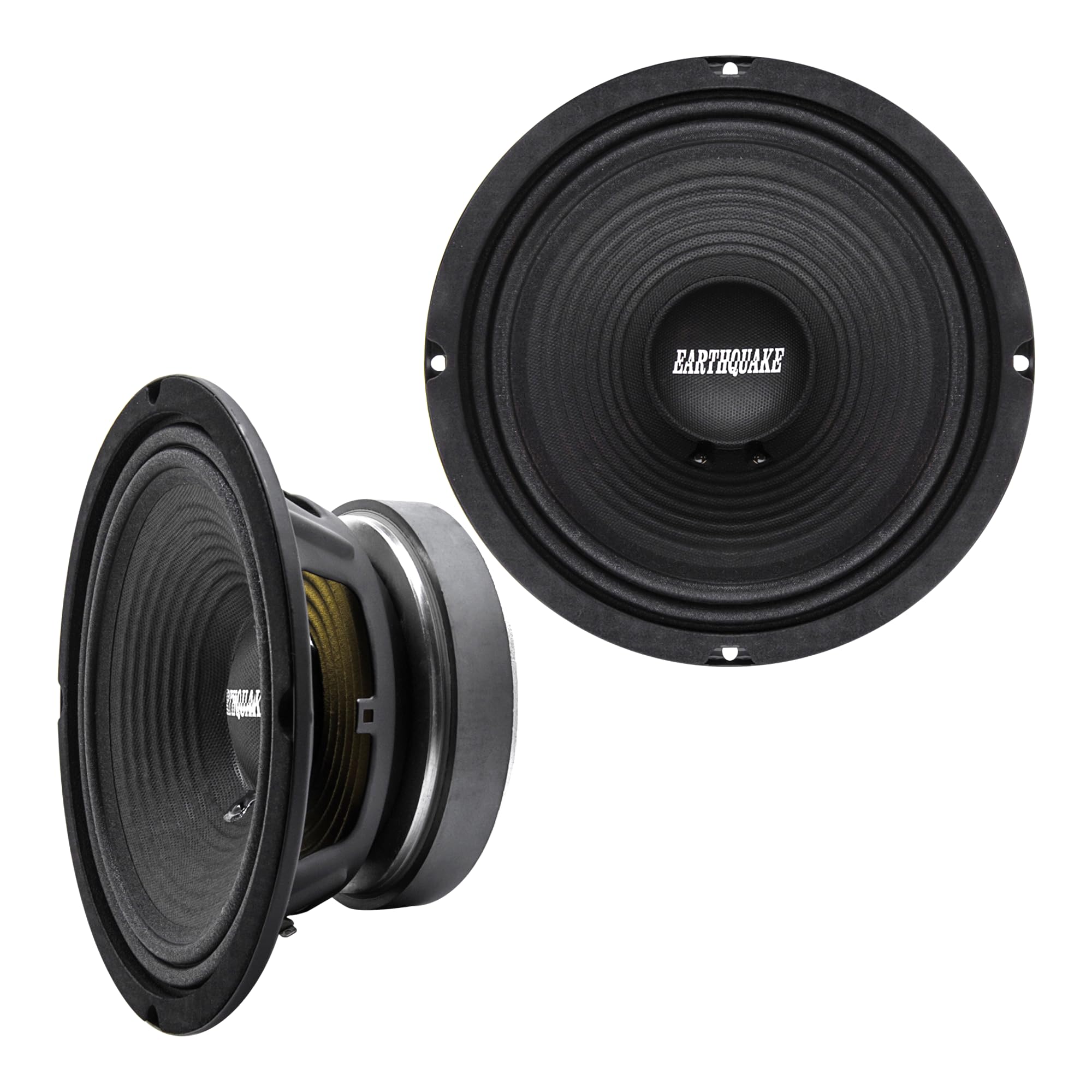 Earthquake Sound PR-EQ88 8-inch 8-Ohm Cloth Surround Speakers - Open Basket, 250 Watts Max (Pair)