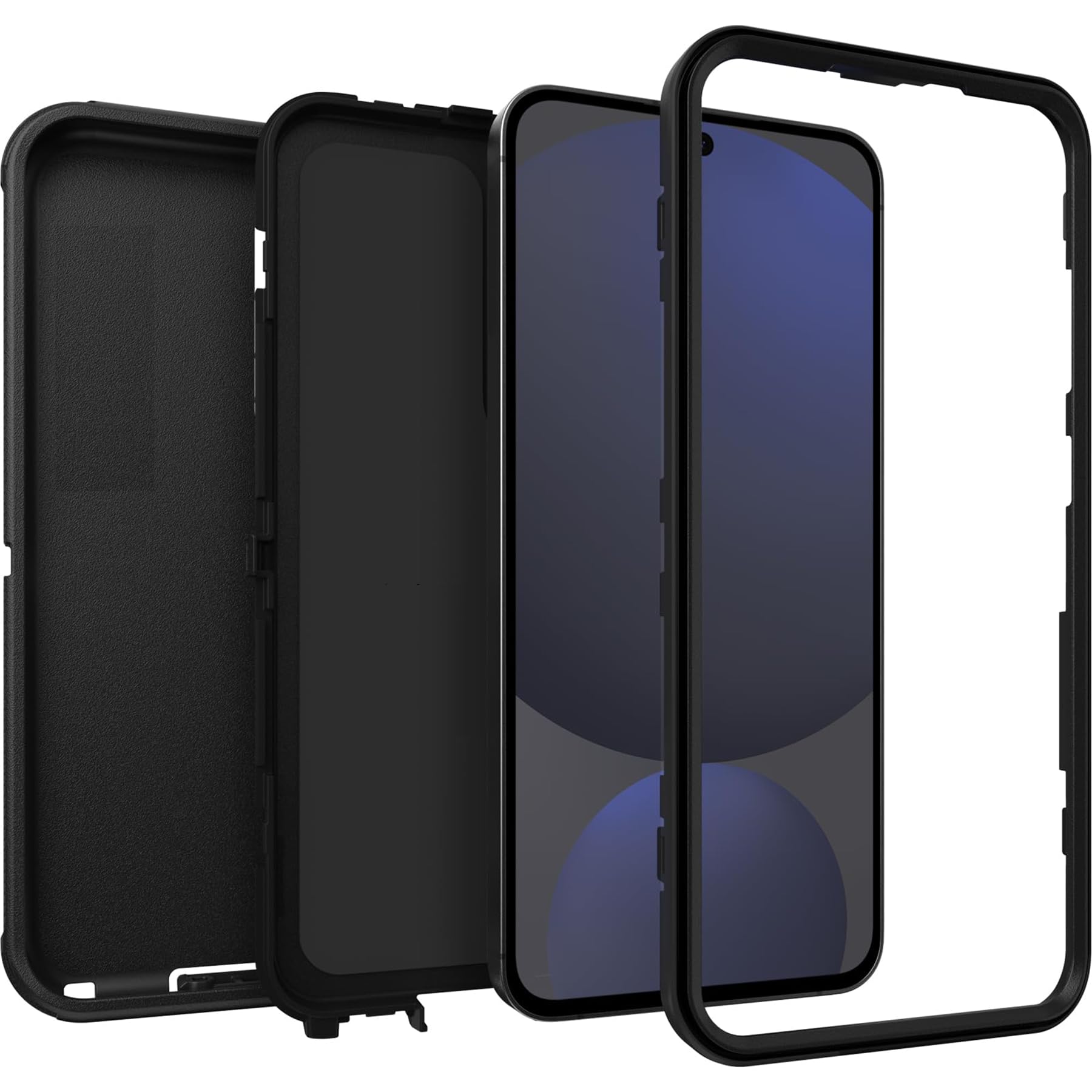 Defender Case Compatible With Samsung Galaxy S24 Fe Case Black