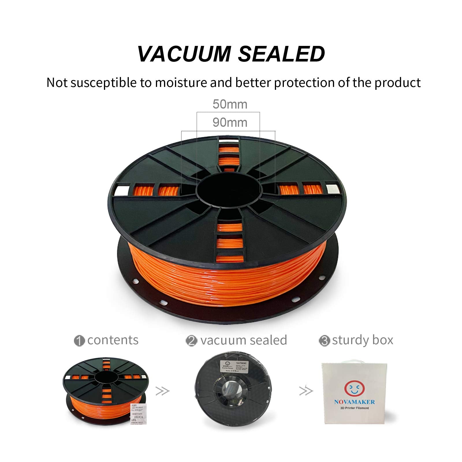 Novamaker Tpu Filament 1.75Mm, Orange Flexible Tpu 3D Printer Filament With 20G Cleaning Filament, 2.0Lbs Spool, Dimensional Acc