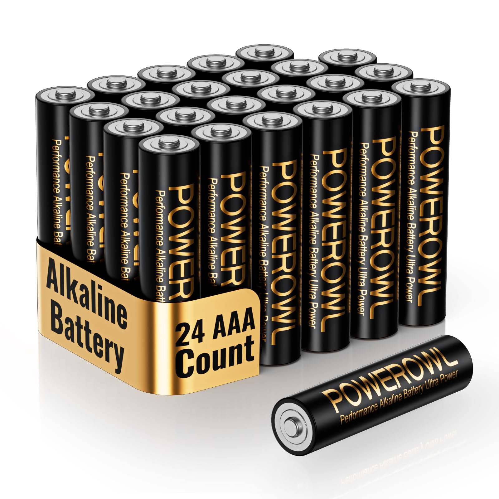 Powerowl High Capacity Alkaline Aaa Batteries 24 Pack, 1.5V Long Lasting Triple A Battery, 10 Year Shelf Life