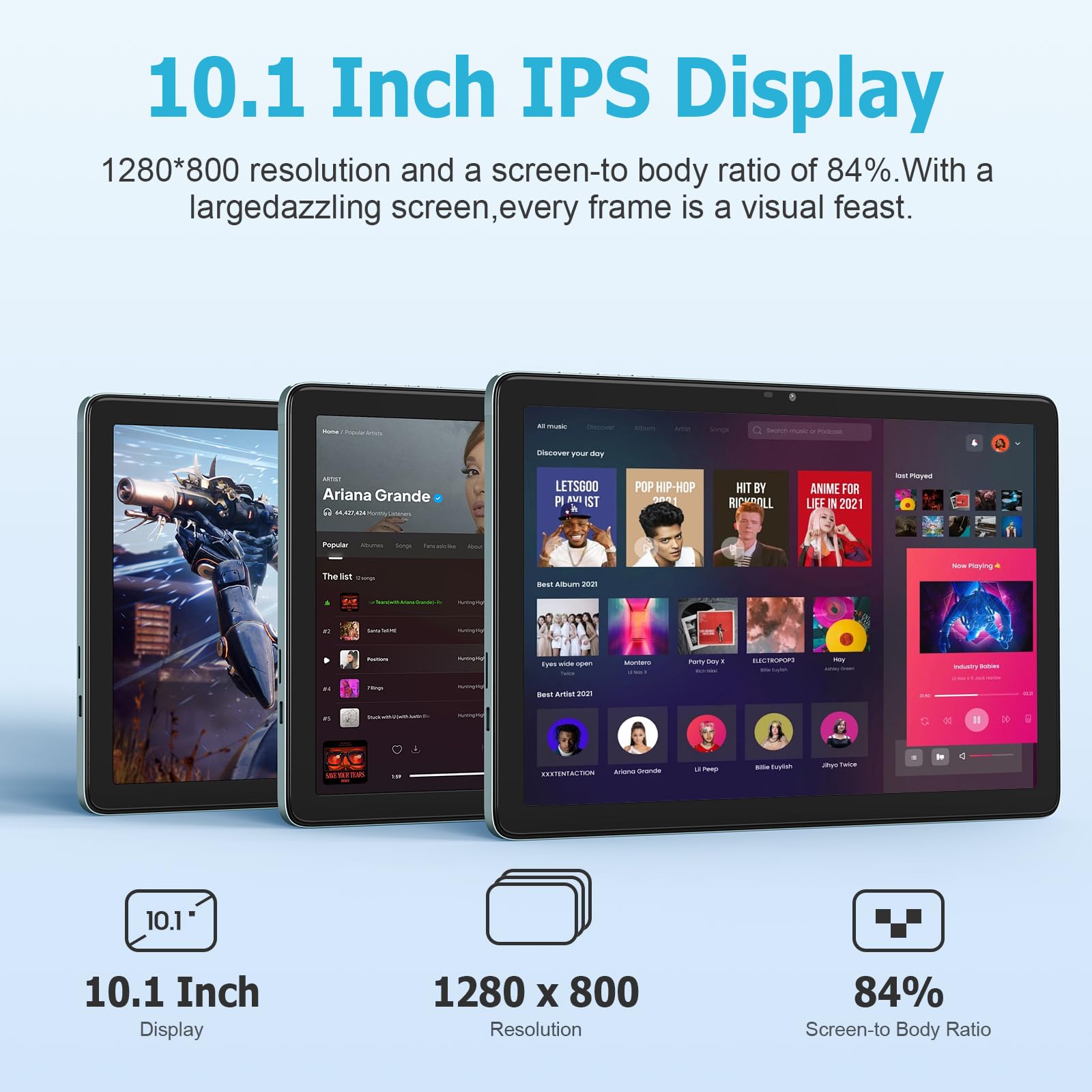 Wdyqje 10.1 Inch Android Tablet, Android 13 Tablets With 128Gb+8(4+4 Expand) Gb, 2.4+5G Wifi Tablet Pc With Fhd Ips Touch Screen