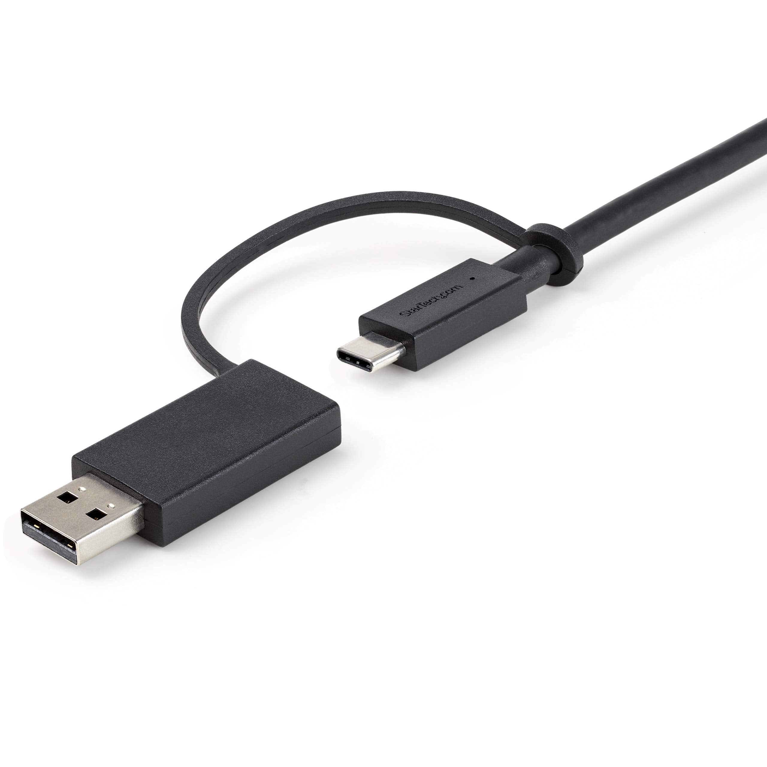 Startech.Com 3Ft (1M) Usb-C Cable With Usb-A Adapter Dongle - Hybrid 2-In-1 Usb C Cable W/Usb-A - Usb-C To Usb-C (10Gbps/100W Pd