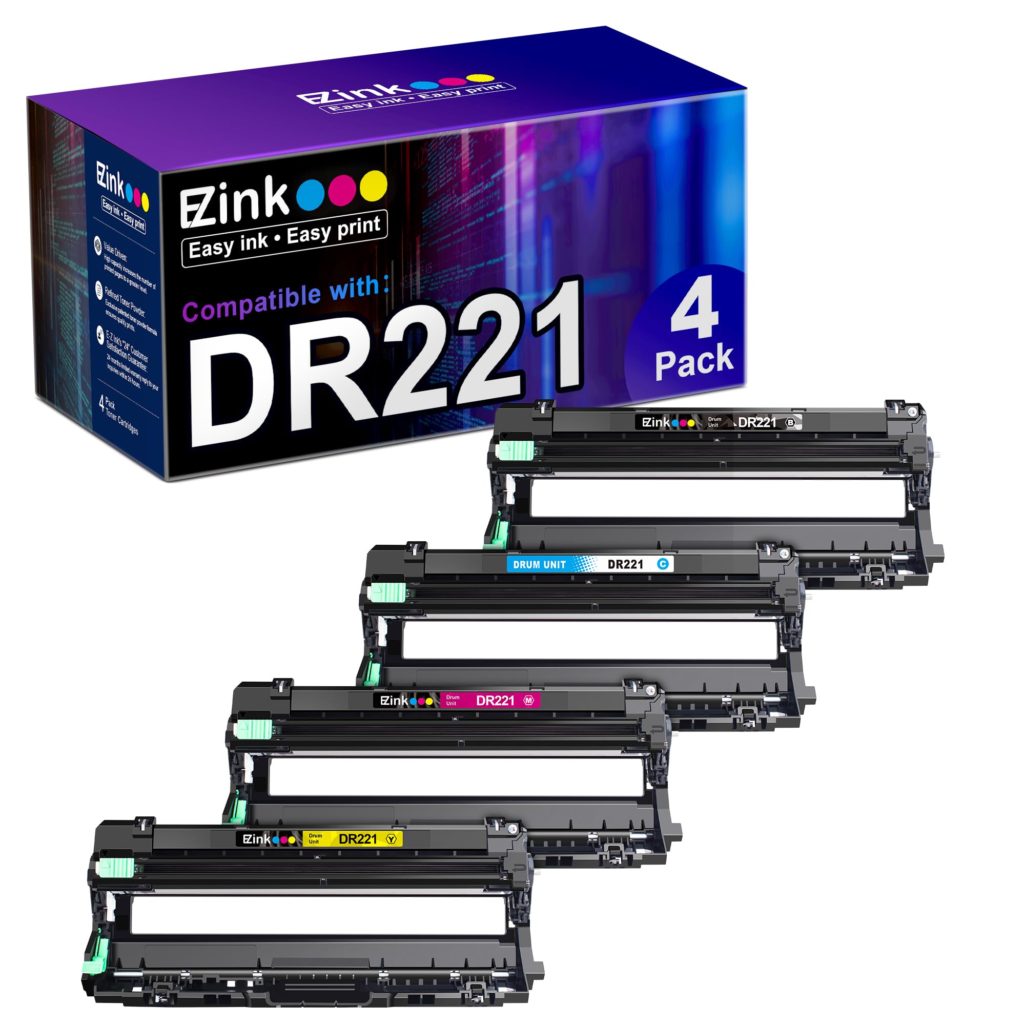 E Z Ink Remanufactured Drum Unit Replacement For Brother Dr221 Dr 221 Dr221Cl To Use With Hl 3140Cw Hl 3170Cdw Mfc 9130Cw Mfc 93