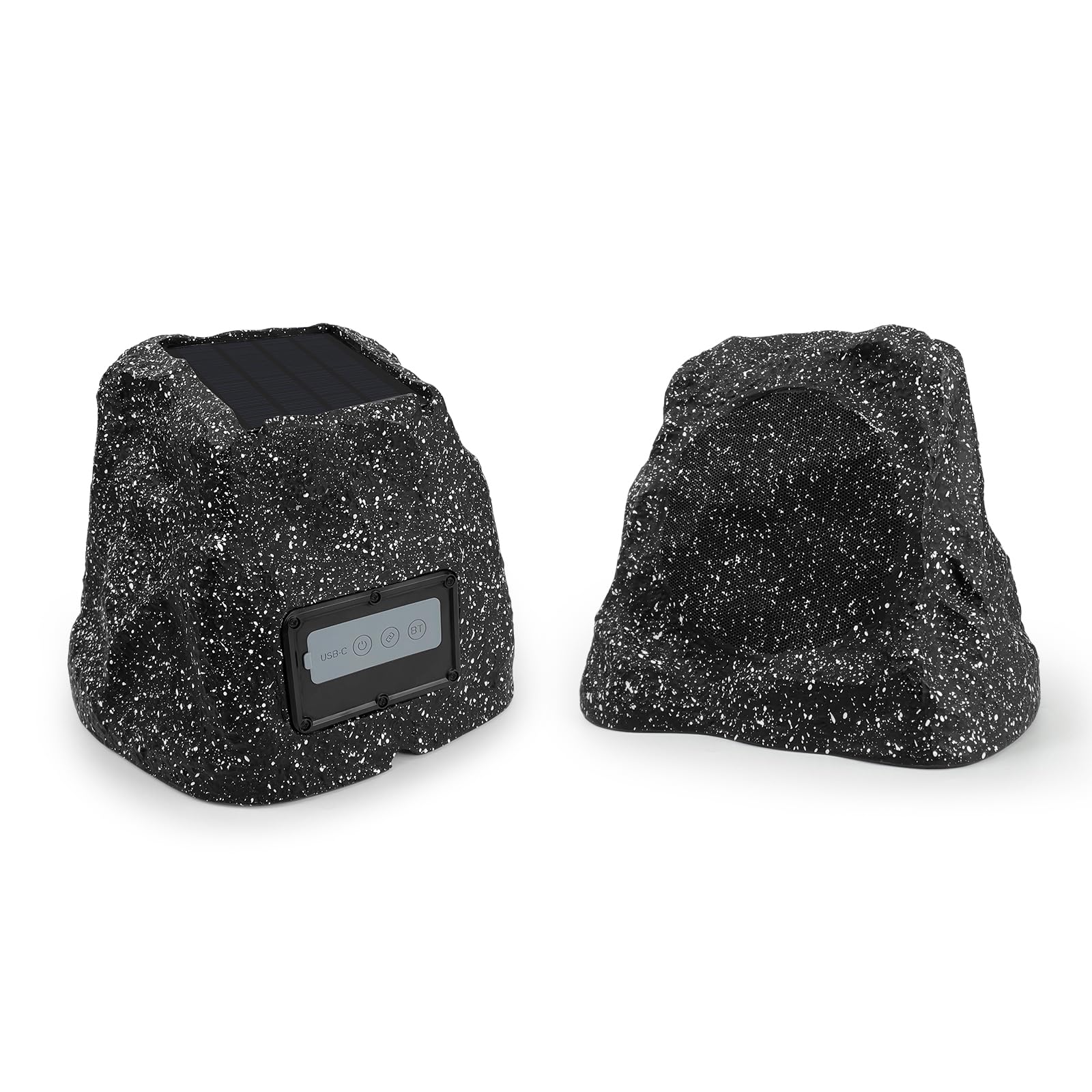 STUDIOFINIX 8 Rock Speakers Outdoor Waterproof - 5.3 Bluetooth Wireless Speaker Solar Powered Max Peak 240W for Garden,Patio,Dec