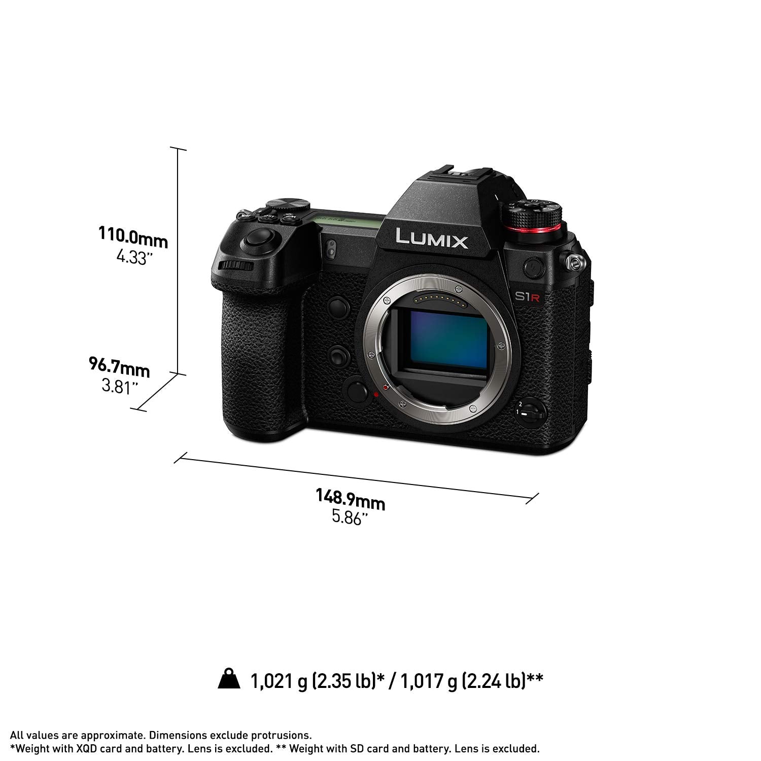 Panasonic Lumix S1R Full Frame Mirrorless Camera With 47.3Mp Mos High Resolution Sensor, L-Mount Lens Compatible, 4K Hdr Video A