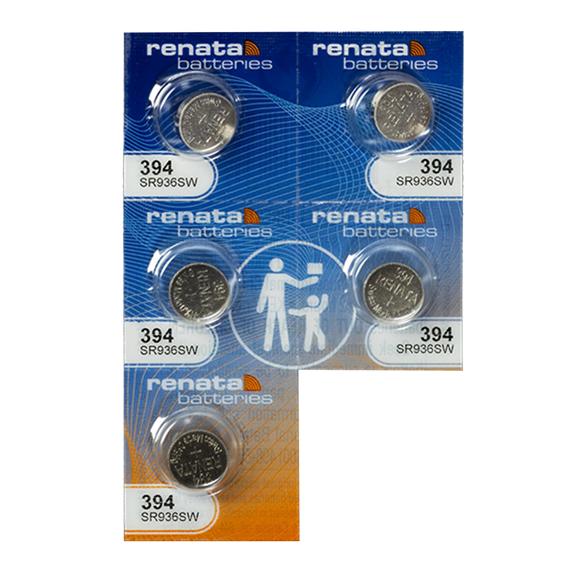 Renata Batteries 394 / Sr936Sw Silver Oxide 0% Mercury Battery (5 Pack)