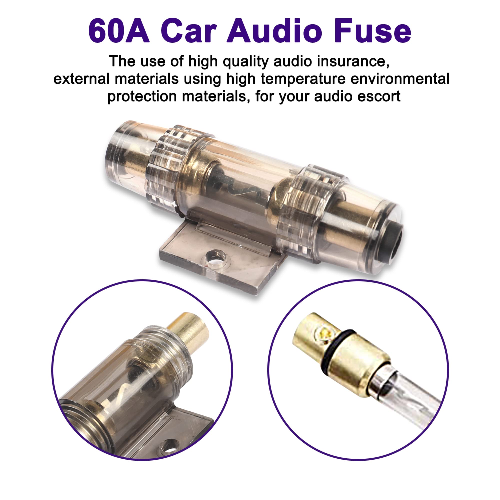 Xmsjsiy 6 Gauge Car Audio Wiring Kit Amplifier Installation Wiring Kit With Fuse For Car Truck Stereo Subwoofer And Diy Hobbyist