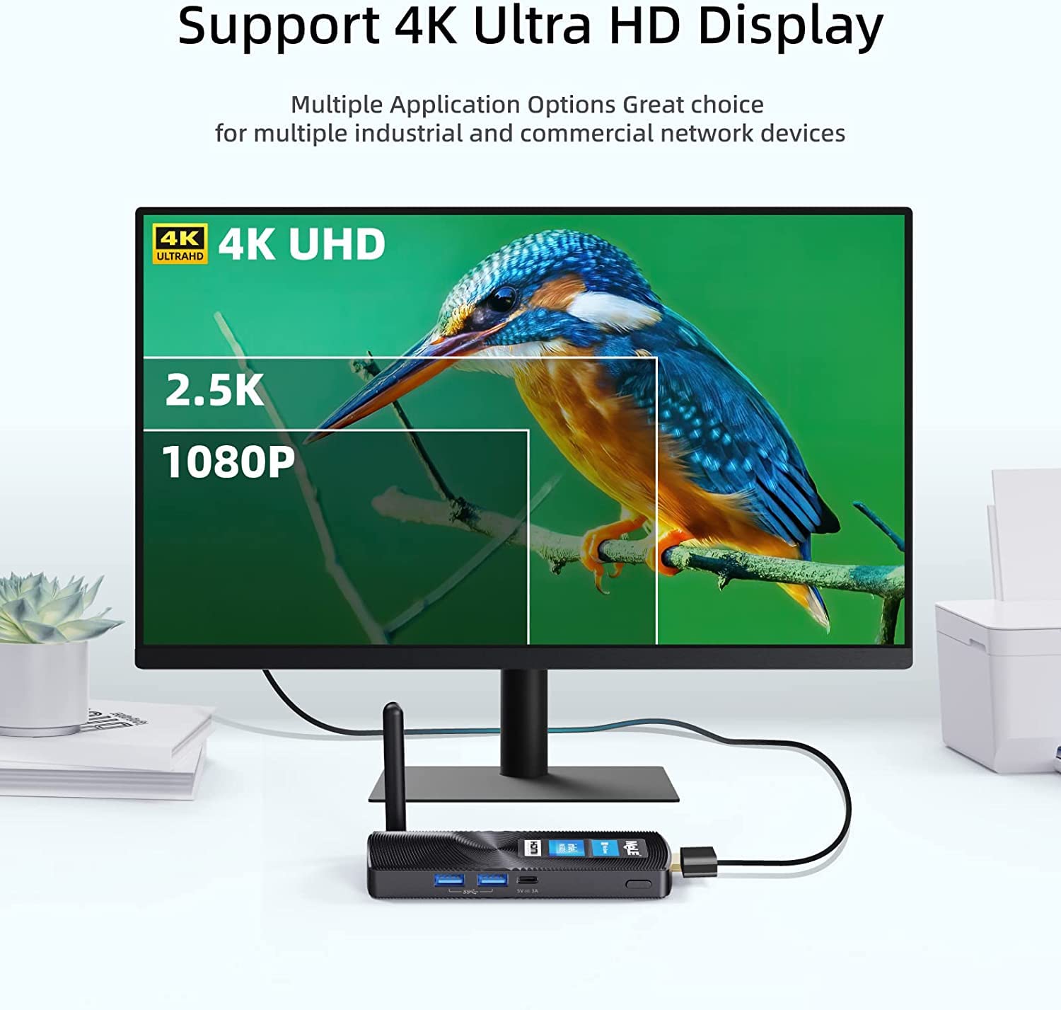 Mele Pcg02 Mini Pc Stick Fanless Windows 11 Home N4000 4Gb 128Gb, Mini Computer Stick Hdmi 4K 2.4G/5G Wi Fi 5 Bt4.2 Gigabit Ethe