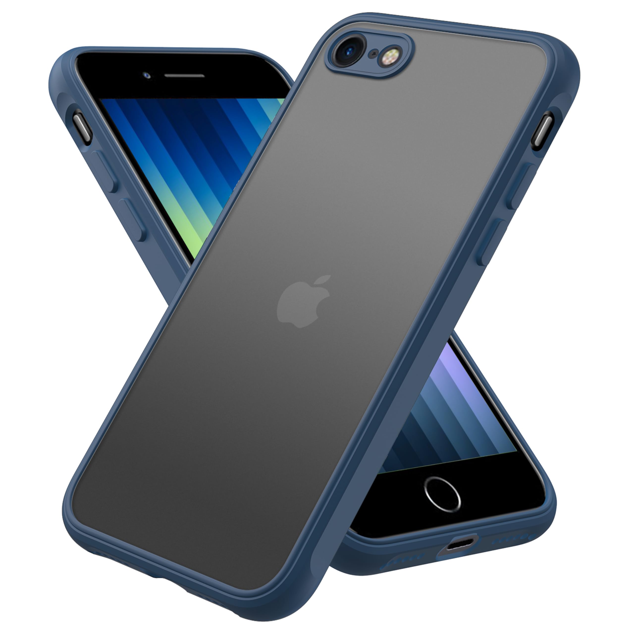 Matte Case For Iphone Se Case 2022/3Rd/2020/2Nd Gen, Iphone 8/7 Case,Shockproof Protective Hard Back Slim Case For Iphone Case 4