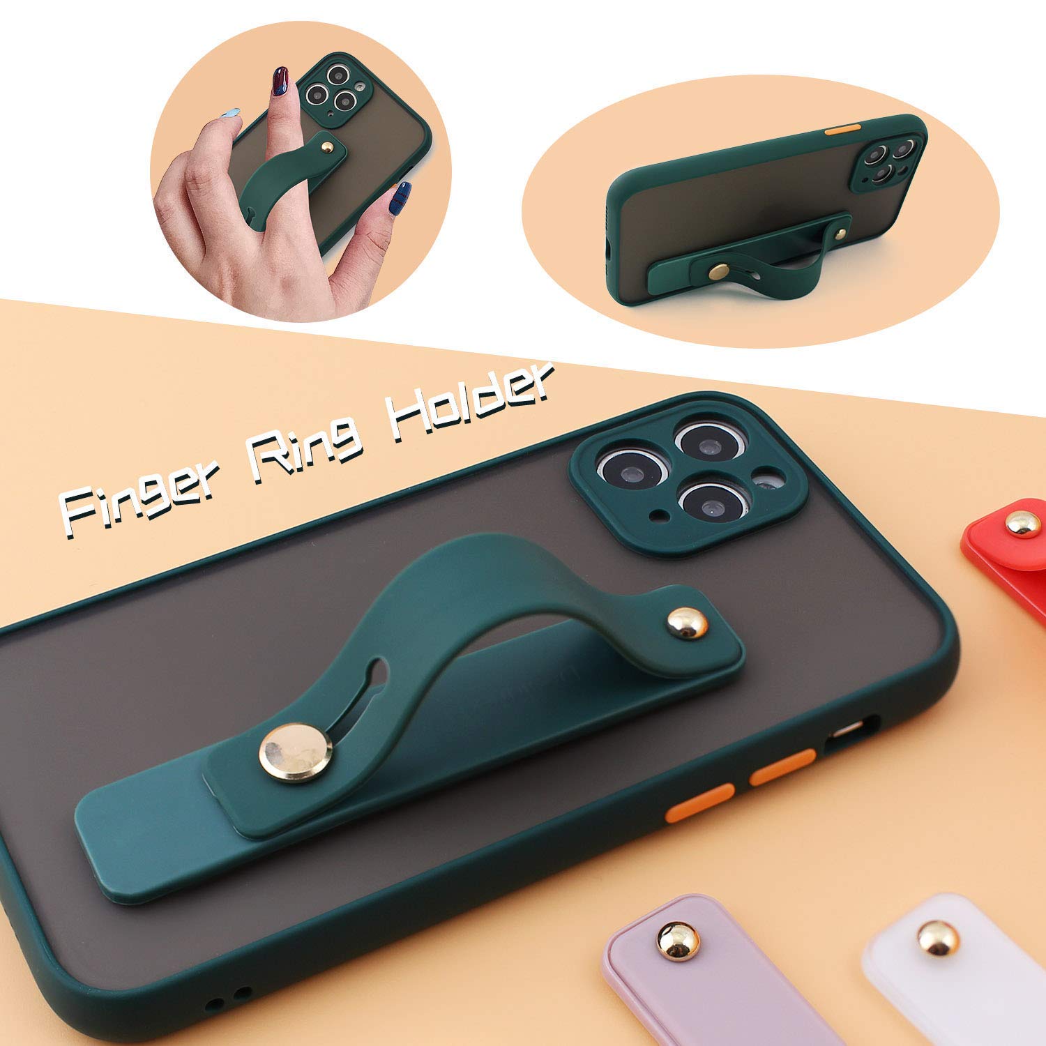 Removable And Reusable Cell Phone Grip Strap, Yetaida Telescopic Finger Kickstand Bracket Universal Silicone Phone Holder Stand