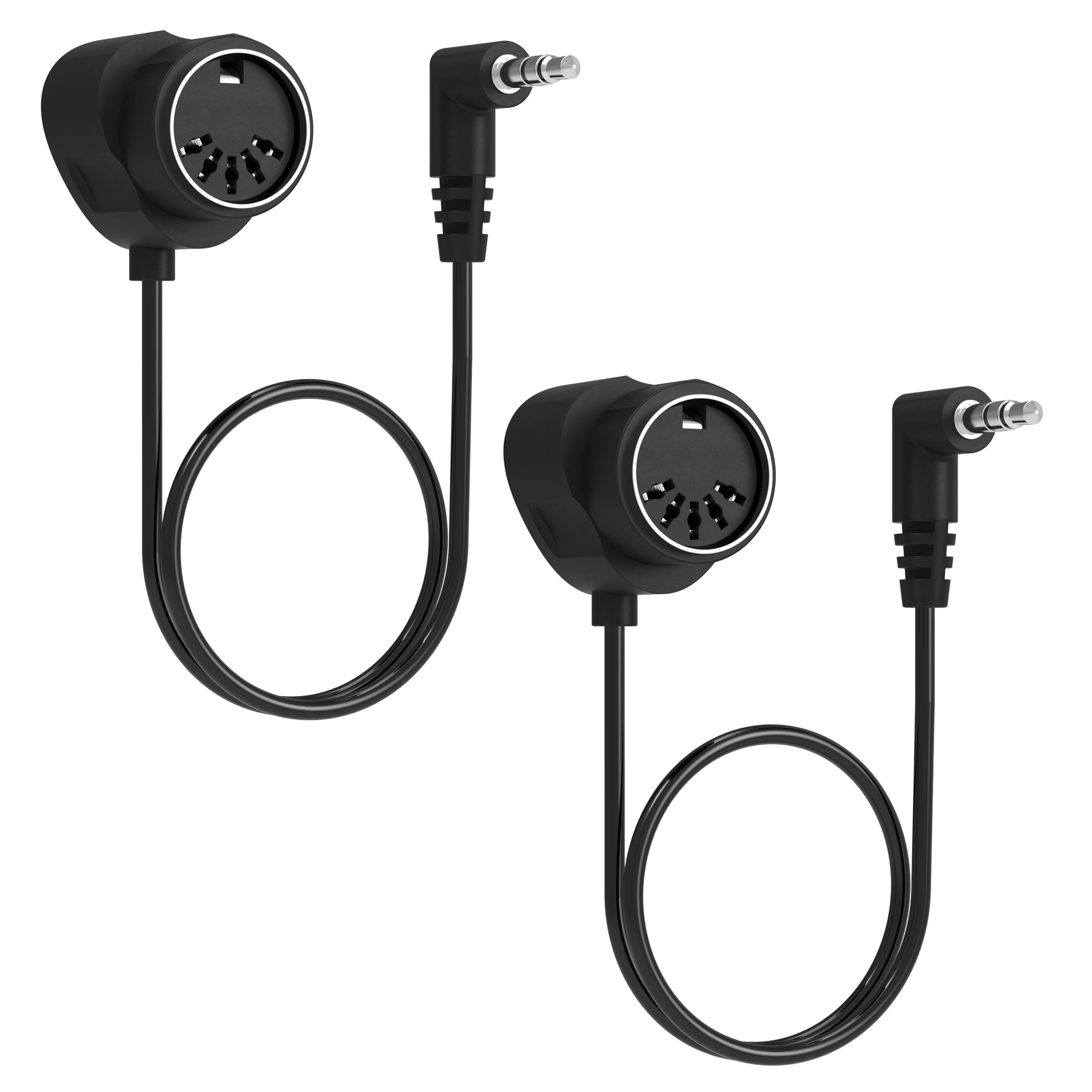 FORE TRS Type-A 3.5mm MIDI Cable-Female 2-Pack 3.3-FT / 100CM Type-A TRS 3.5mm to MIDI 5 Pin Din Cable with Ultra-Small Plugs fo