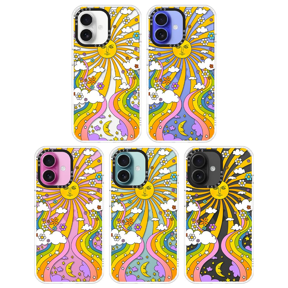 Mosnovo Case For Iphone 16, [Buffertech 6.6Ft Military Grade Drop Protection] [Anti Peel Off Tech] Clear Tpu Bumper Phone Case C