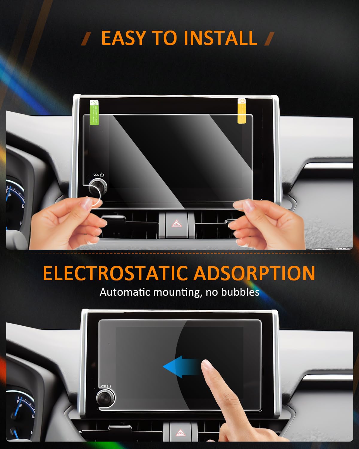 Cdefg For 2023 2024 Toyota Rav4 Screen Protector Rav4 Le Xle Premium Adventure Hybrid Woodland Edition Rav4 2024 2023 Accessories Touch Screen Display Cover 8' Tempered Glass