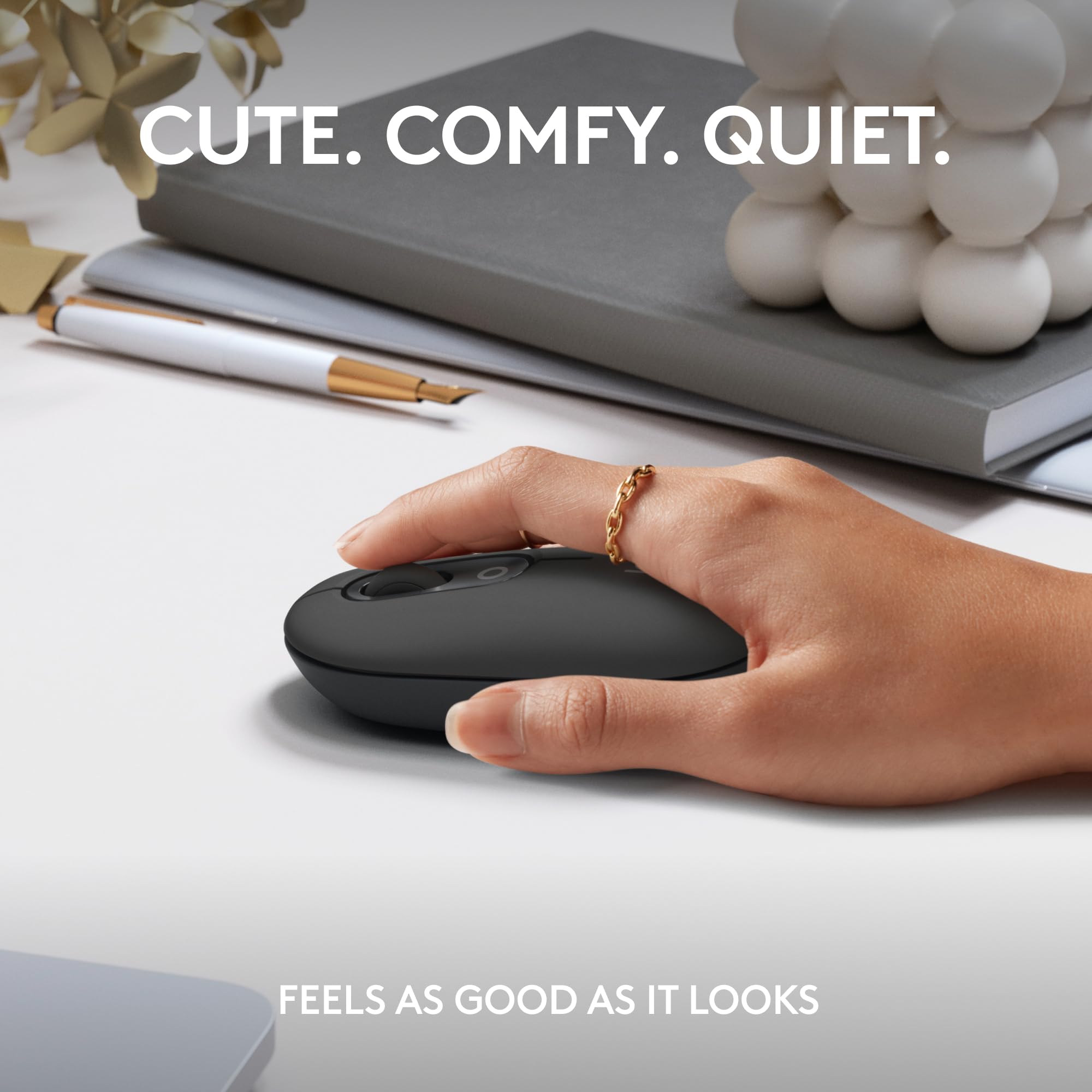 Logitech Pop Mouse, Wireless Mouse With Customizable Emojis, Silenttouch Technology, Precision/Speed Scroll, Compact Design, Blu