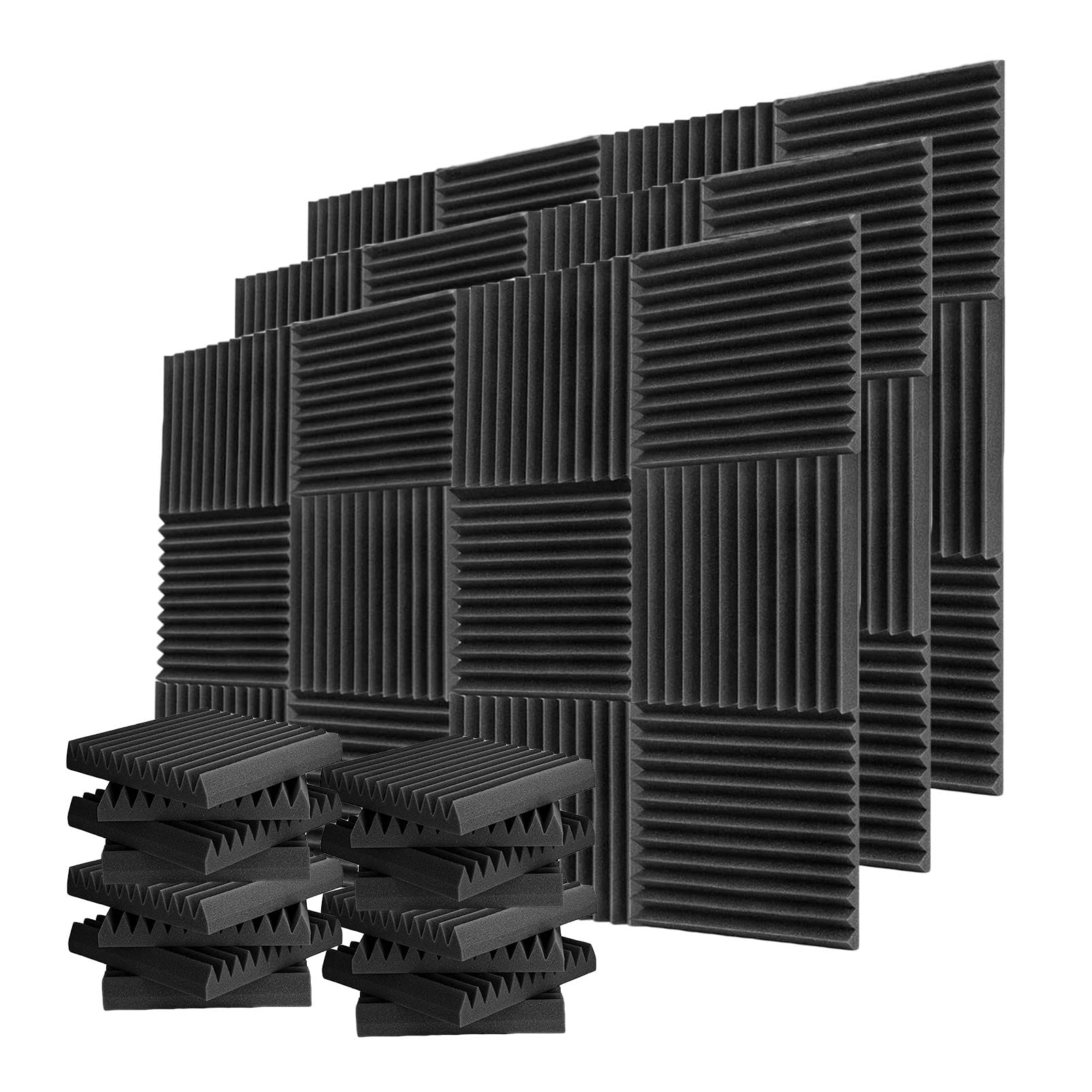 Ydhtdlhc 52 Pack Sound Proof Foam Panels For Walls Studio Equipment Foam 12 ; X12   ;X1?; Sound Insulation Cotton