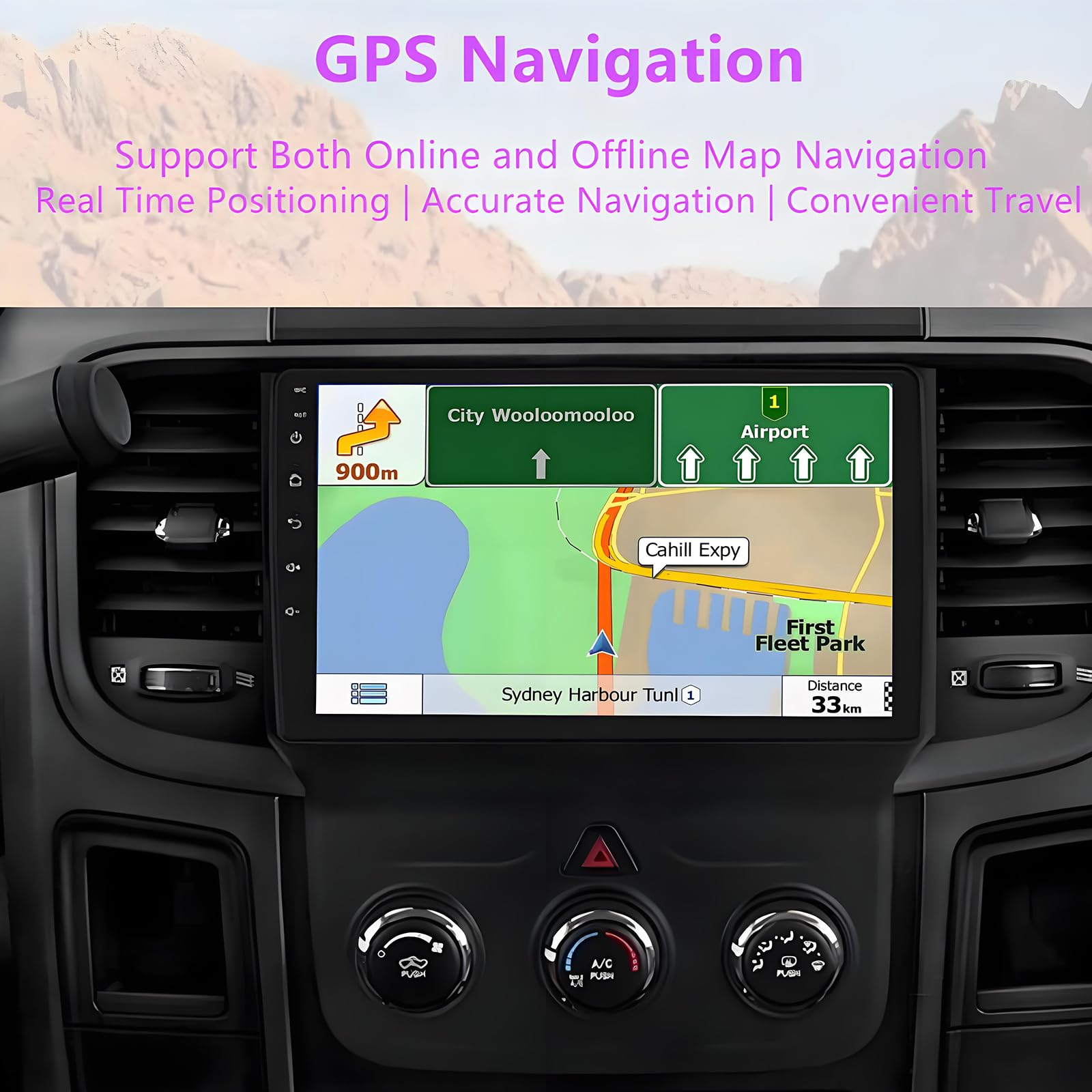 TOWILLTO 9 Inch Touchscreen Car Stereo for Dodge Ram 1500 2500 3500, Wireless CarPlay & Android Auto, Manual AC, 4G+32G GPS