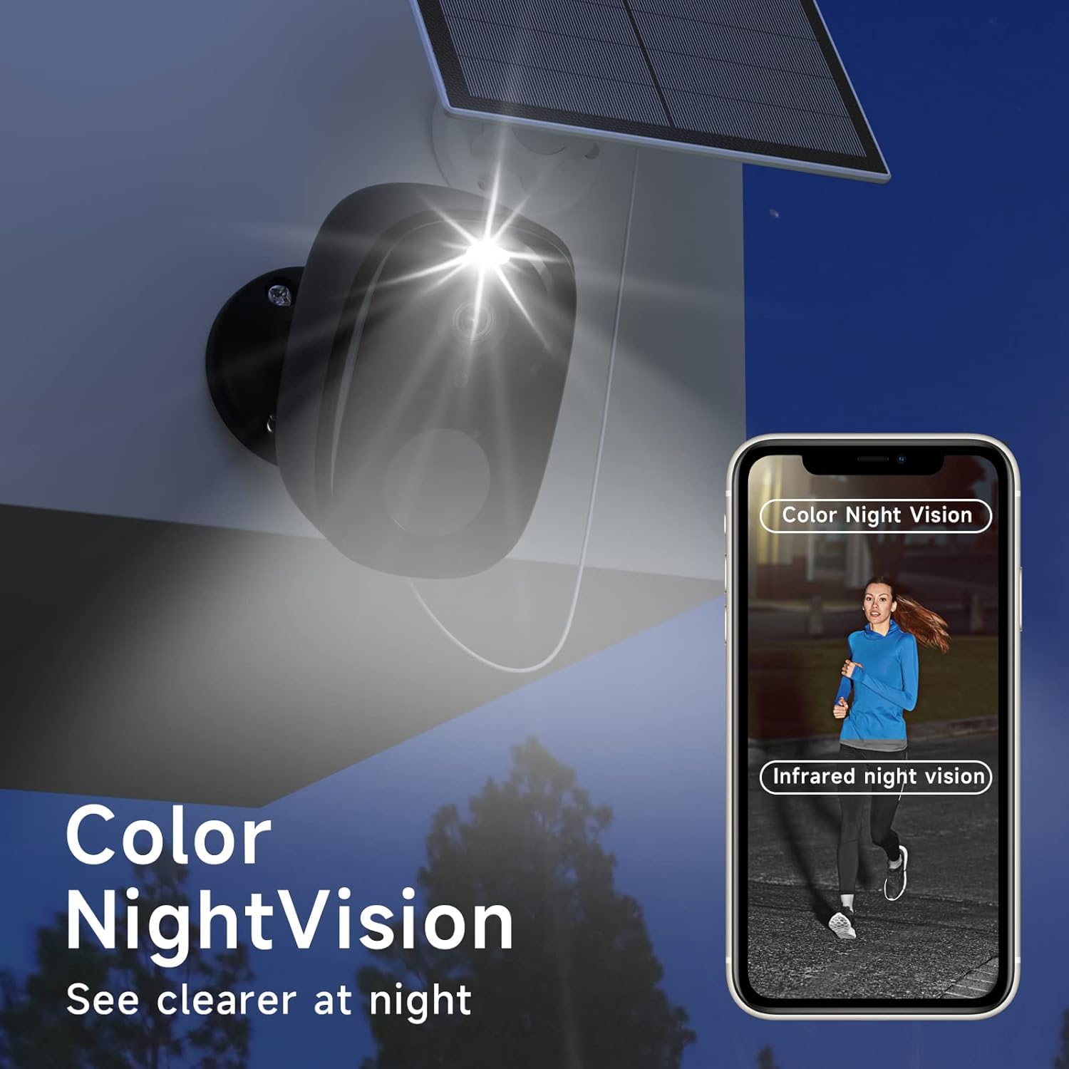 Rraycom Security Cameras Wireless Outdoor: 4Pc Cameras For Home Security With Solar Panel Battery Powered Wifi Solar Cameras With Color Night Vision, Ai Motion Detection, Waterproof, Works Alexa