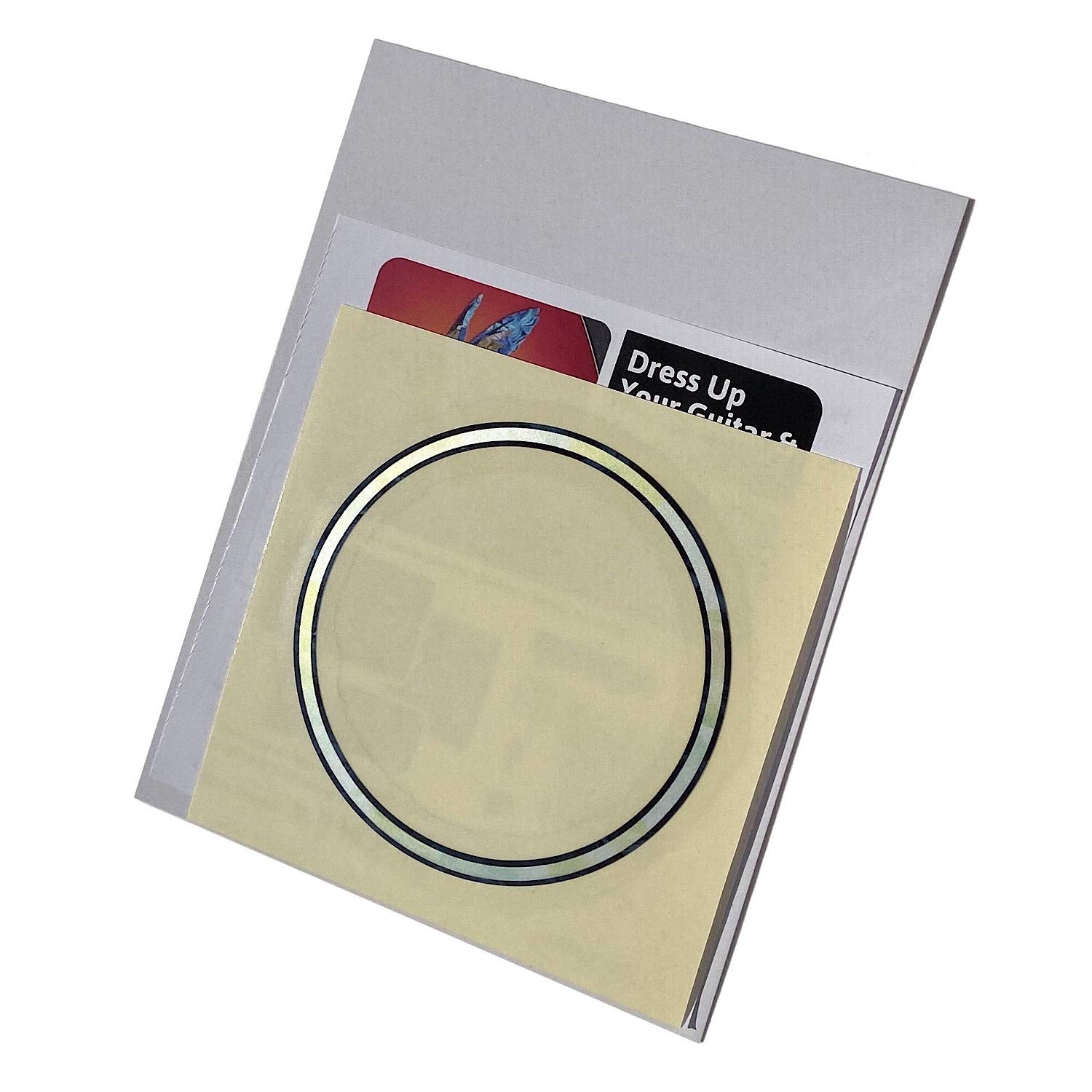 Inlay Sticker For Concert Ukuleles - Soundhole Rosette/Purfling - White Pearl