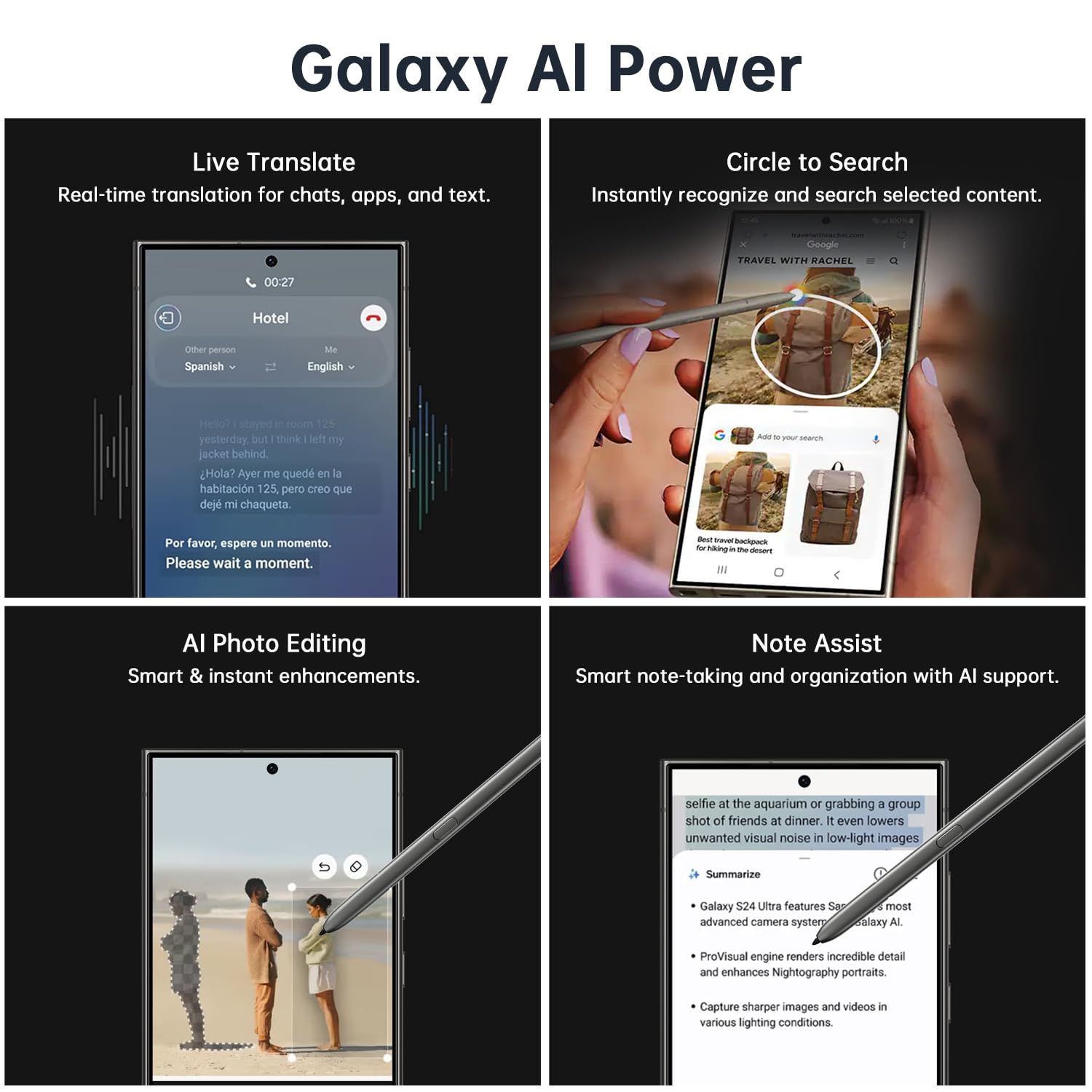 Samsung Galaxy S24 Ultra Unlocked Phone, 512Gb Ai Android Smartphone, 6.8 Qhd+ Amoled, 200Mp Quad Camera, S Pen, All-Day Battery