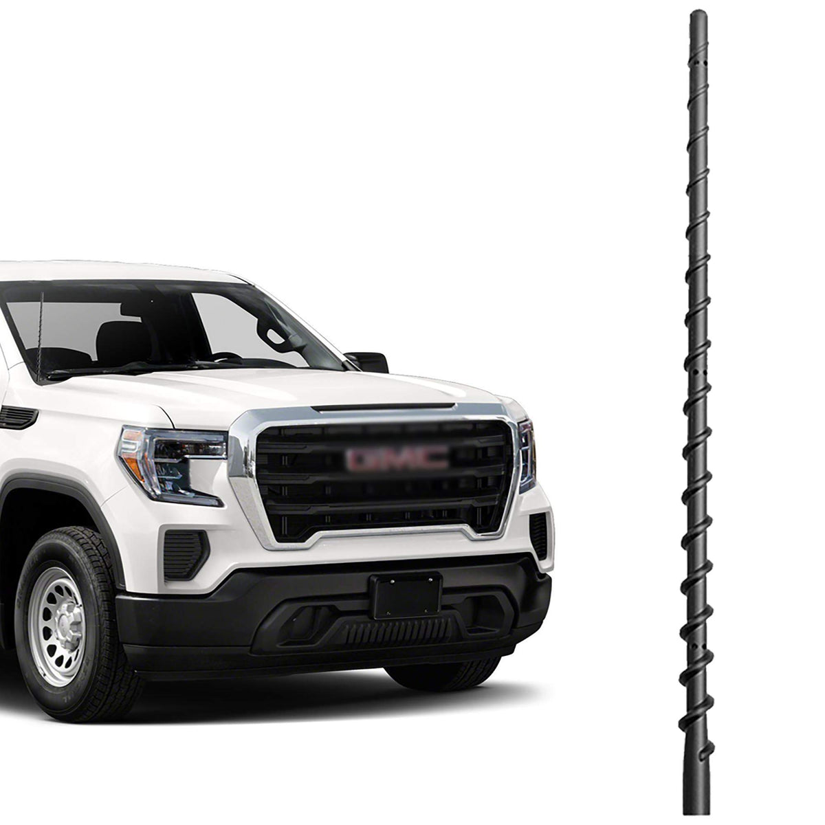 13 Inches Antenna Compatible With 2007 2024 Chevy Silverado 1500 2500 3500 And Gmc Sierra (2009 2024), Spiral Flexible Rubber Antenna, Direct Replacement Antenna (M7 Thread)