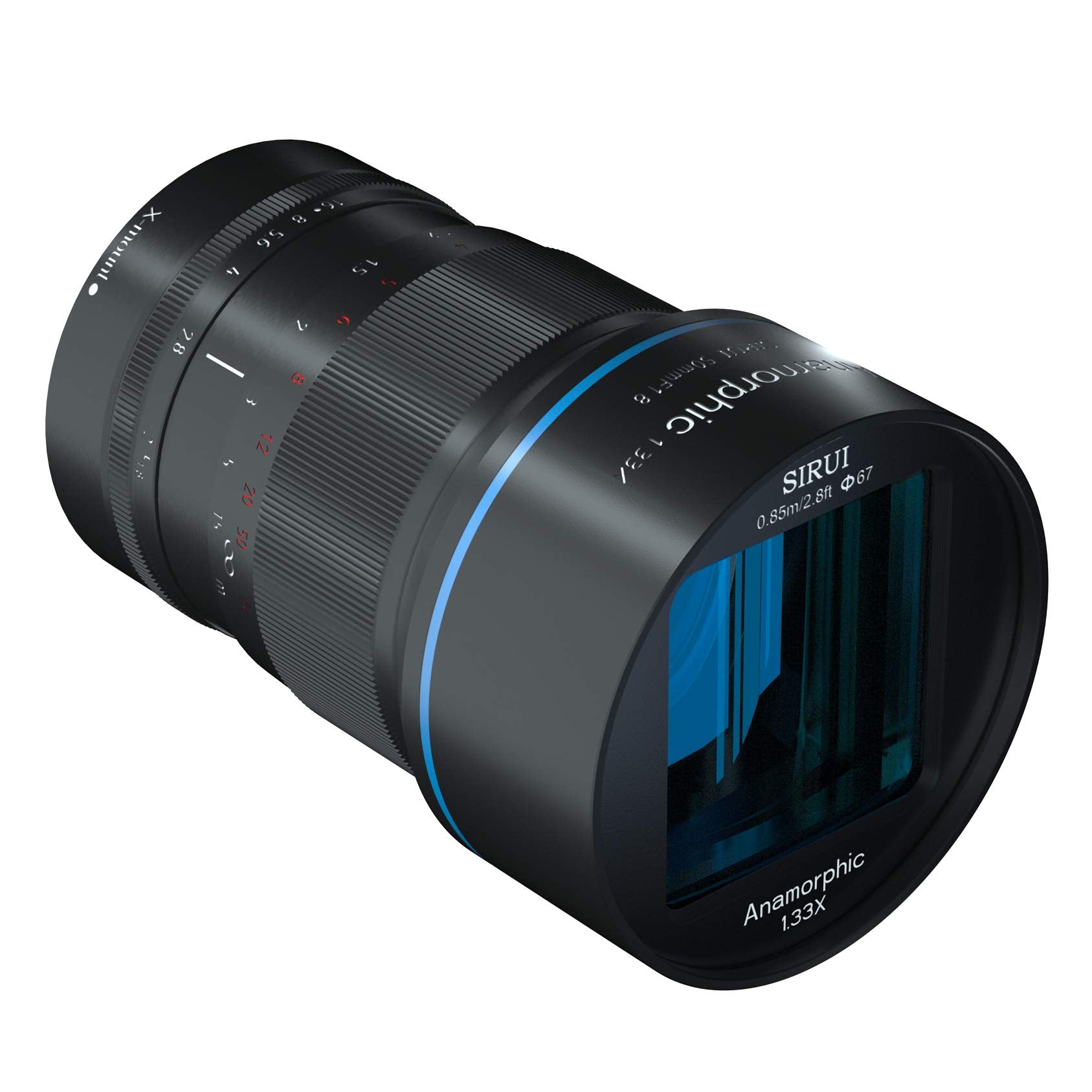 Sirui 50Mm F1.8 1.33X Aps C Anamorphic Lens For E Mount, Blue Flare