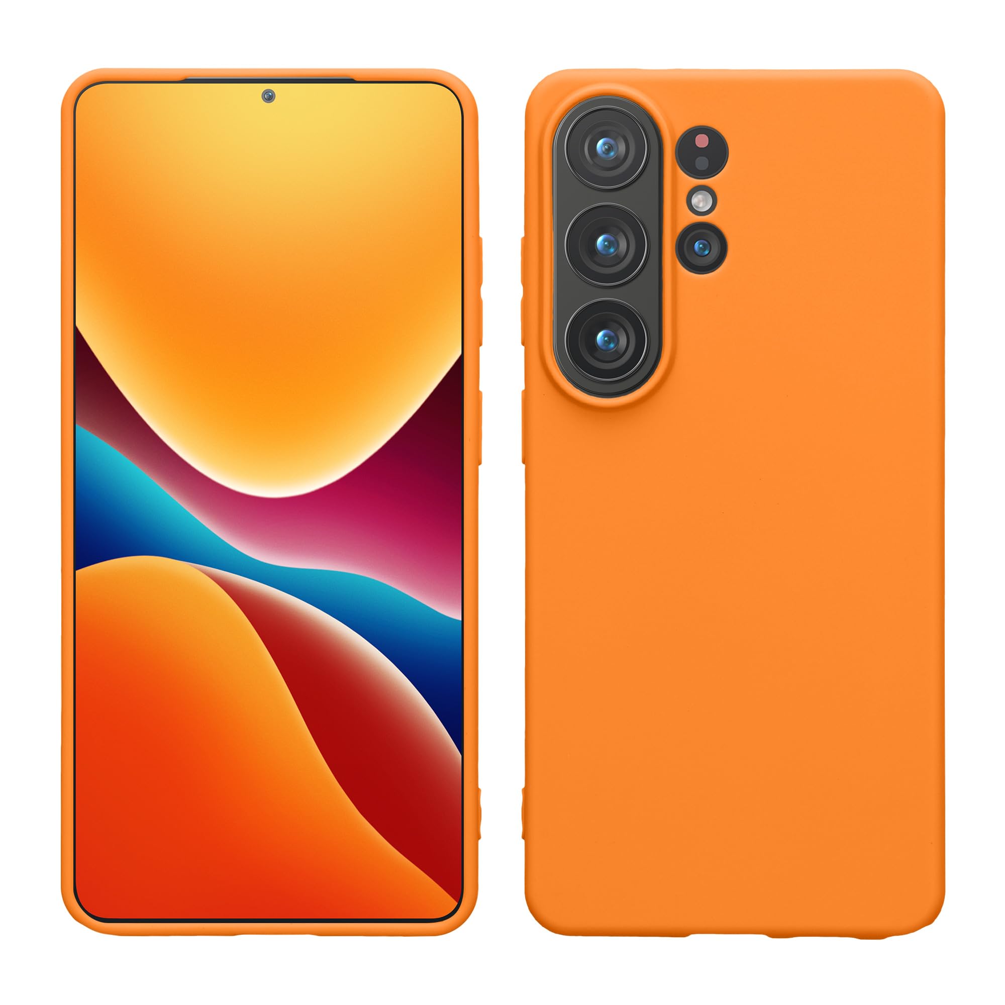 kwmobile Case Compatible with Samsung Galaxy S26 Ultra Case - Soft Slim Protective TPU Silicone Cover - Fruity Orange