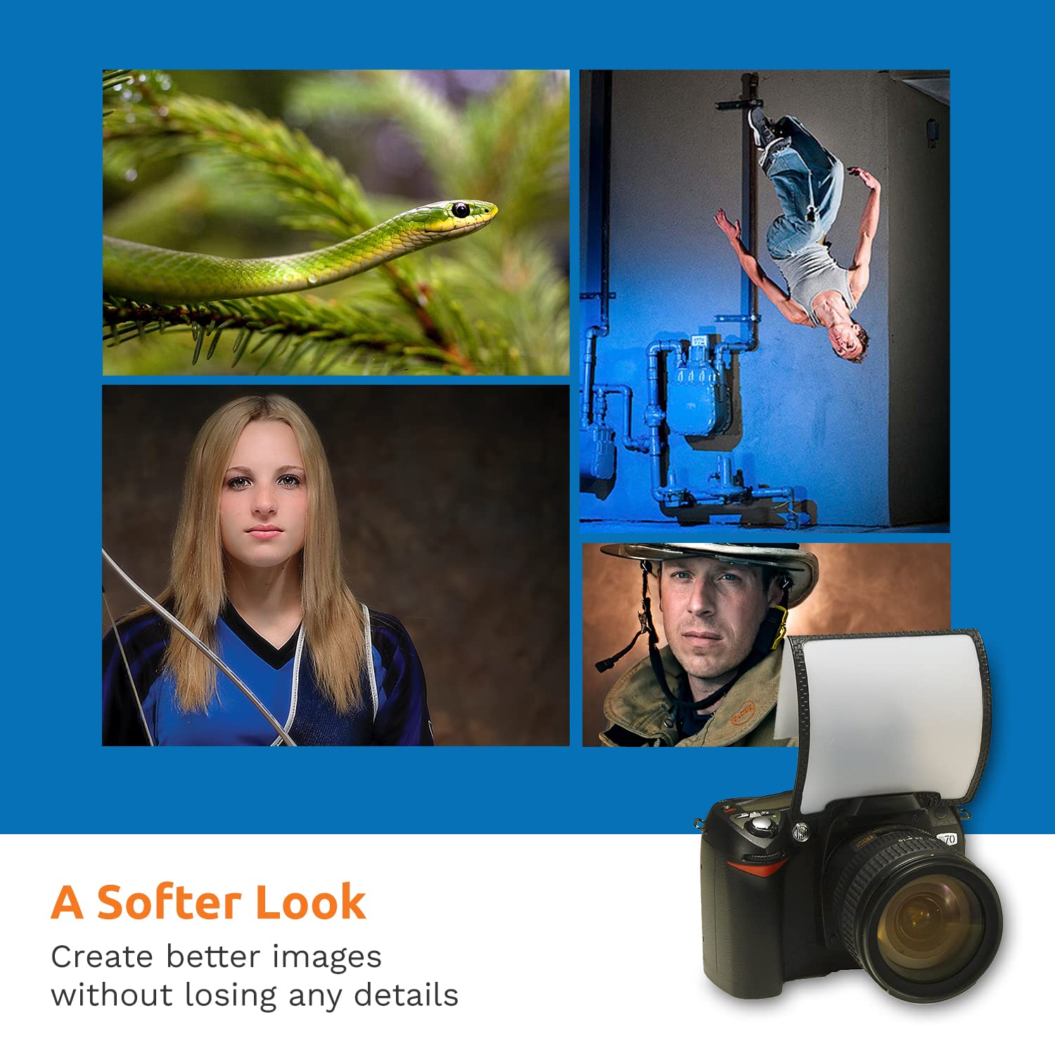 Lumiquest Soft Screen, Flash Diffuser & Light Softener, Universal Classic Design For Digital Slr Cameras, Black