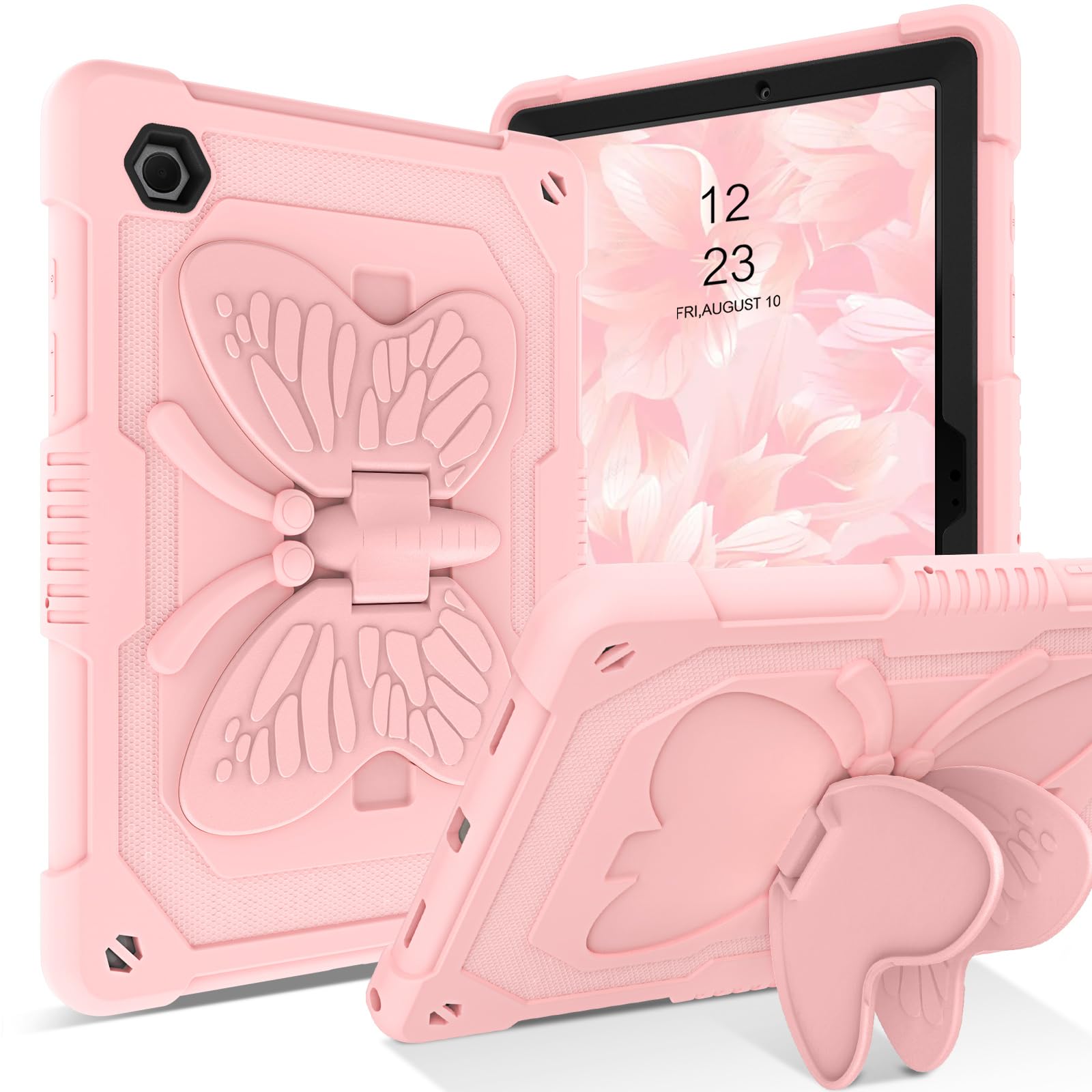 Yinlai Case For Galaxy Tab A8 10.5 Inch, Samsung Galaxy Tab A8 Case Kids Girls Women Butterfly Kickstand Shockproof Protective T
