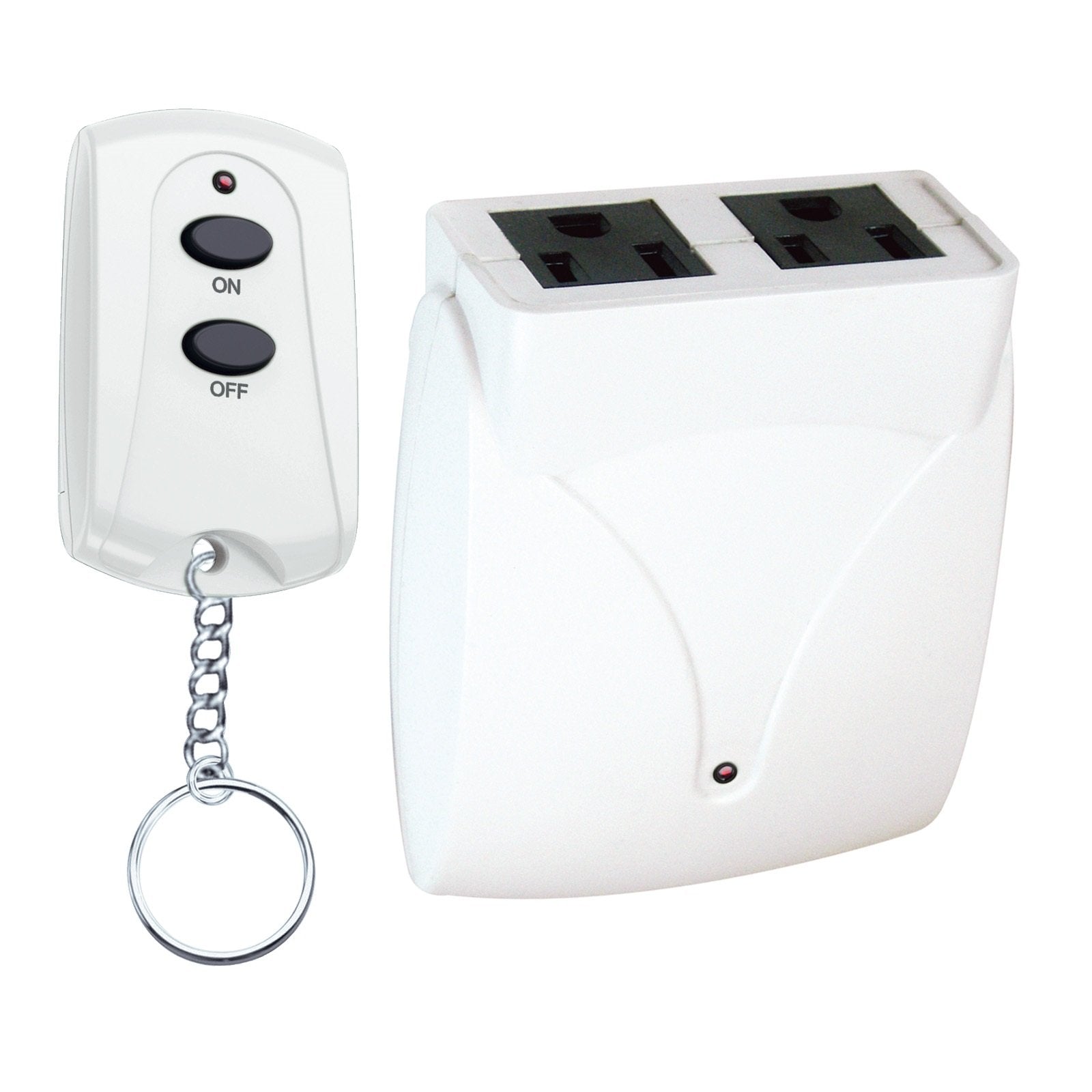 Prime Wire & Cable Tnrc21 1 Pk 2 Outlet Wall Tap With Remote, White