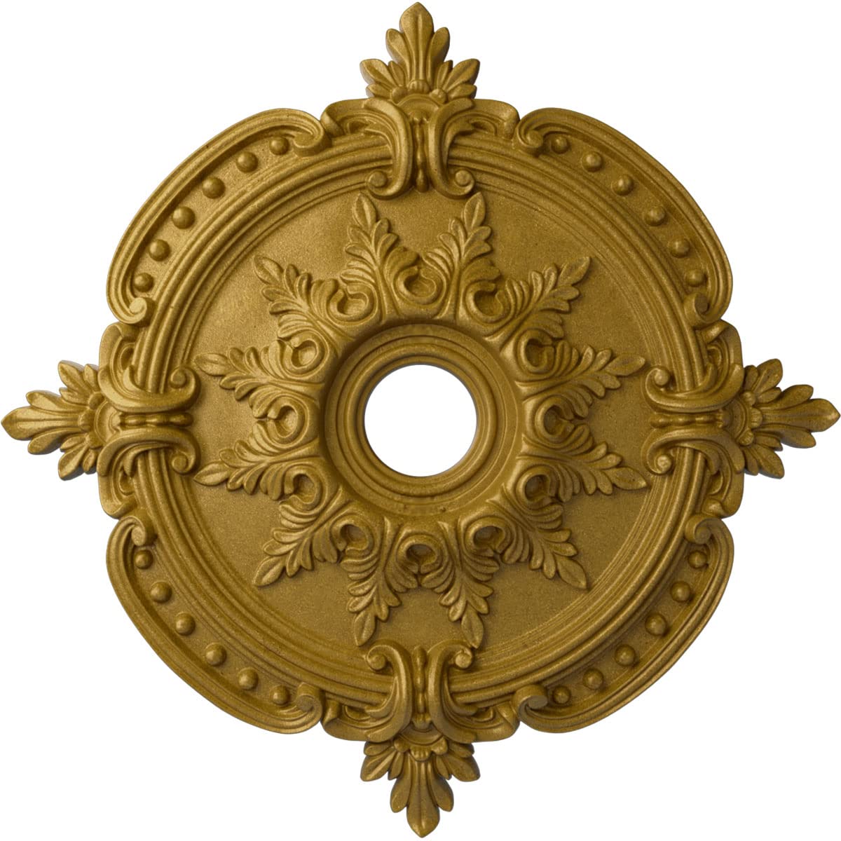 Ekena Millwork Cm28Bepgs Benson Classic Ceiling Medallion, 28 3/8''Od X 3 3/4''Id X 1 5/8''P, Hand Painted Pharaohs Gold