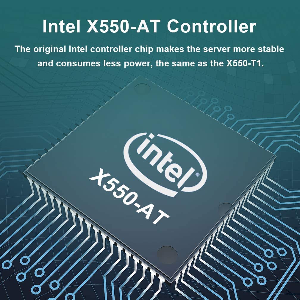 10Gb Pcie Network Card Compatible For Intel X550 T1, Pcie V3.0 X4, Single Rj45 Port, With Intel X550 At Controller, 1G/10G Multi