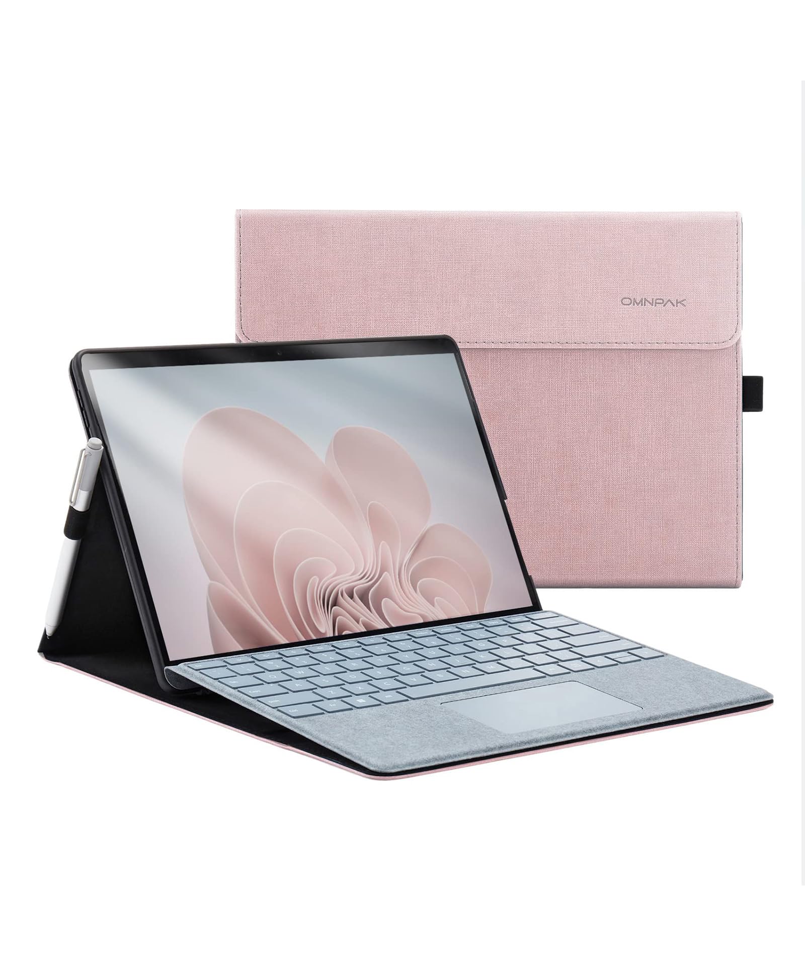 Omnpak Microsoft Surface Pro 11/10/9 Case, Lightweight Protective, Multiple Angle, Stylus Holder, Designed for Surface 11th Edit