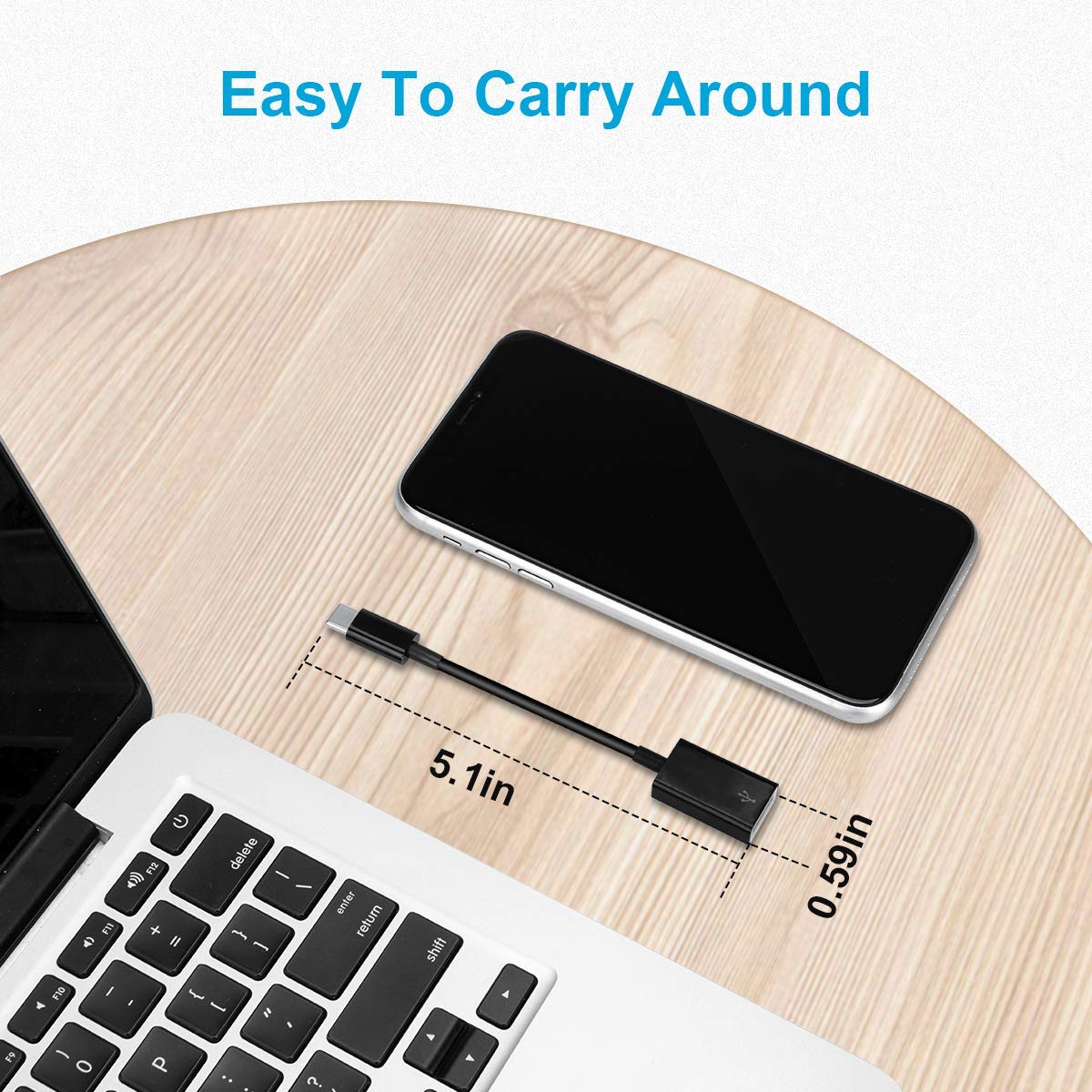 Fleaver Usb C To Usb Adapter [2 Pack], Usb Type C Male To Usb A Female Otg Cable Usb To Usbc C Adapter For Iphone 15 Pro Max Ipa