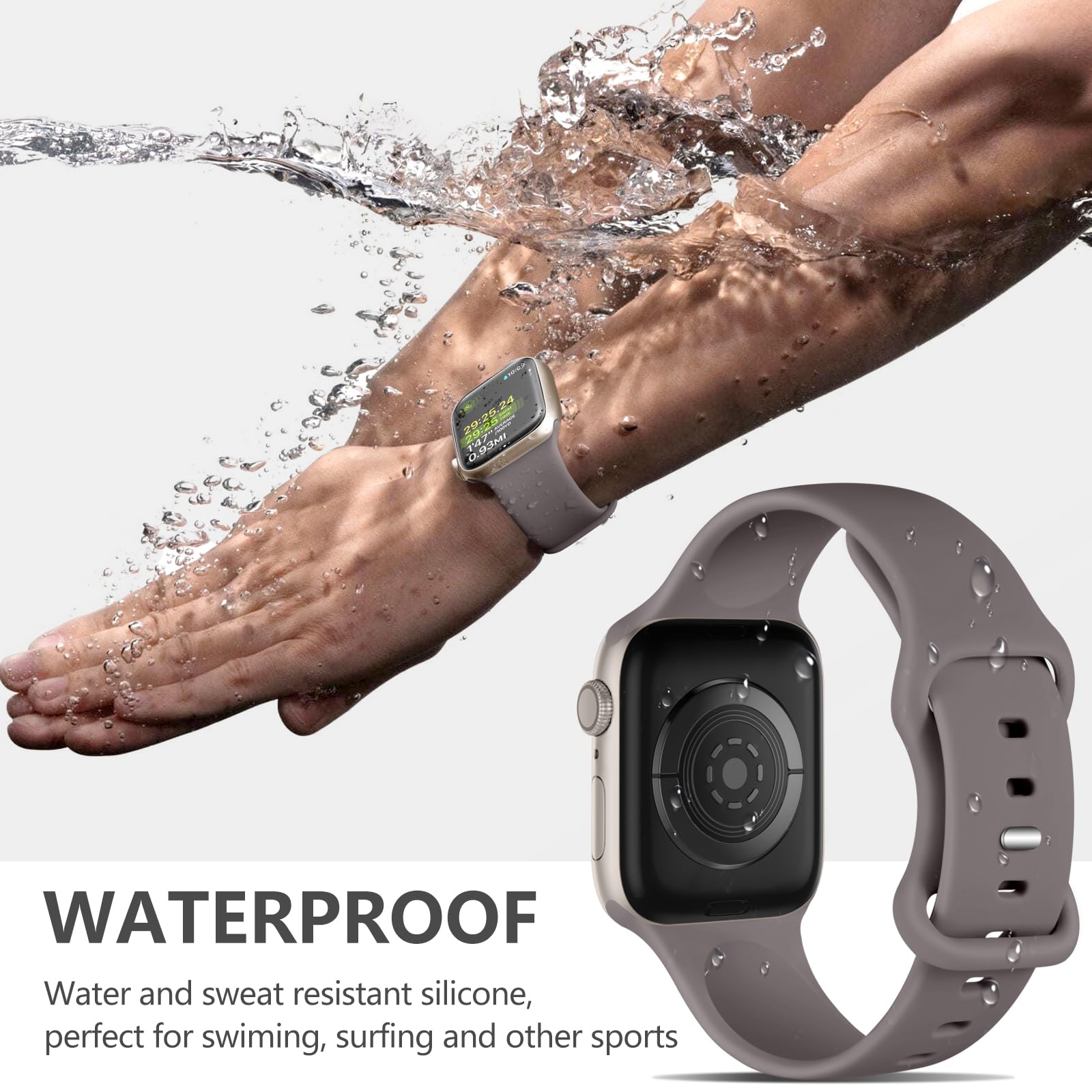 Daqin Sport Band Compatible With Apple Watch Band 38Mm 40Mm 41Mm 42Mm 44Mm 45Mm 46Mm 49Mm Women, Soft Silicone Waterproof Strap