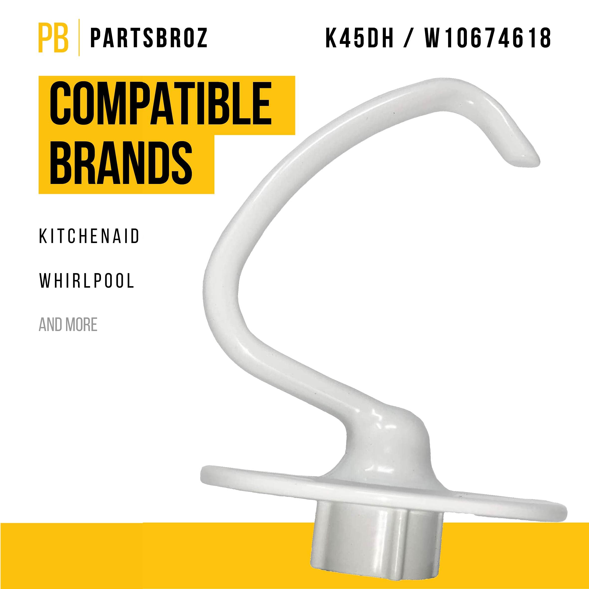 Partsbroz Kitchenaid Dough Hook K45Dh Kitchen Aid Stand Mixer Bread Attachment Ksm90 K45Ss Ksm150 K45Sswh Ksm75 Ksm103 Hookksm90