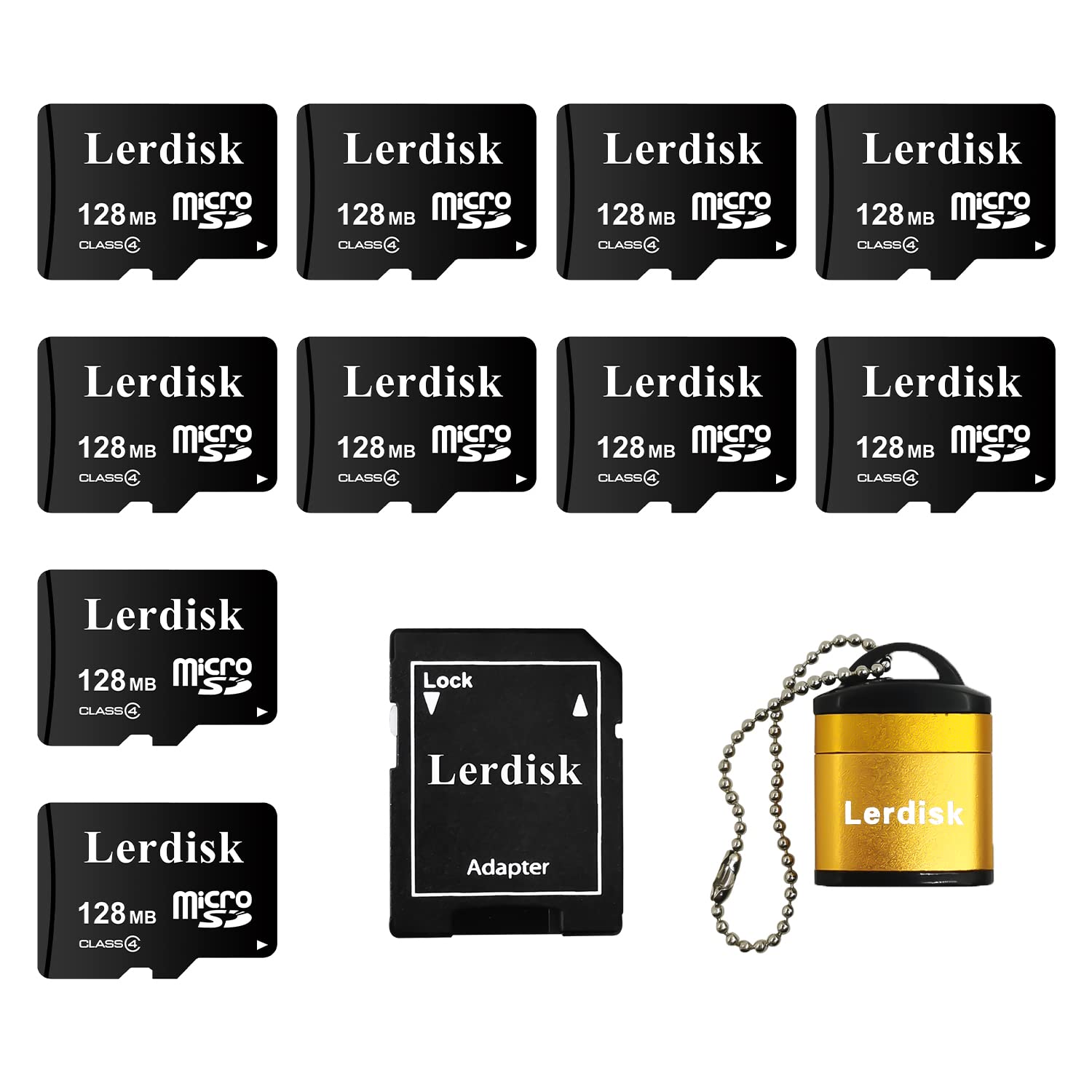 Lerdisk Factory Wholesale Micro Sd Card 128Mb Pack Of 10 In Bulk Small Capacity For Small Files Only,Not Suitable For Camera,Pho