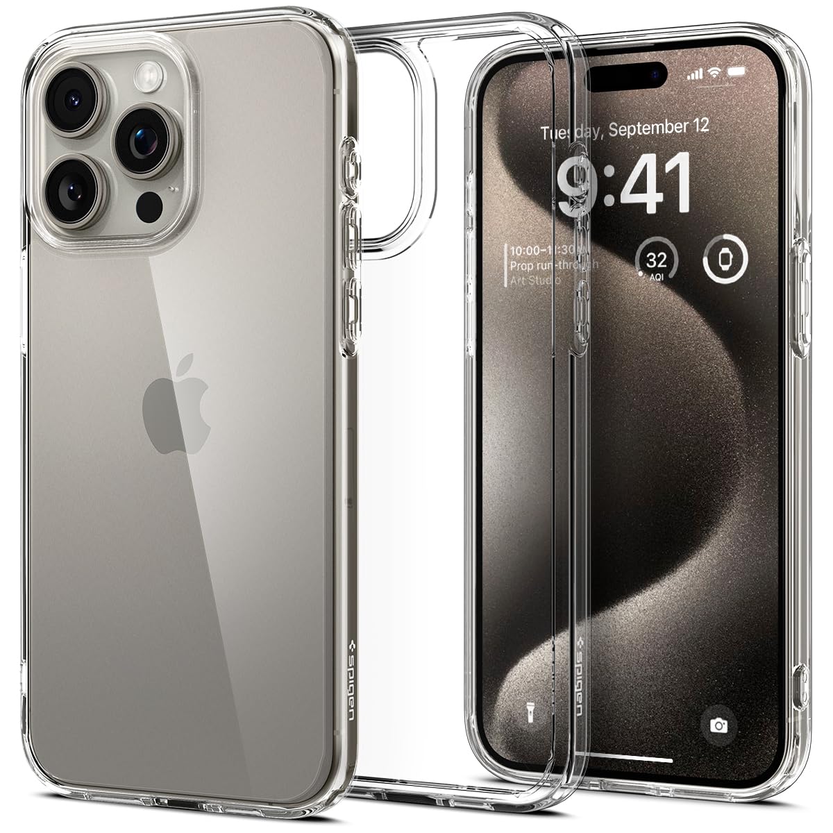 Spigen Ultra Hybrid Designed For Iphone 15 Pro Max Case (2023), Anti Yellowing] Military Grade Protection]   Crystal Clear