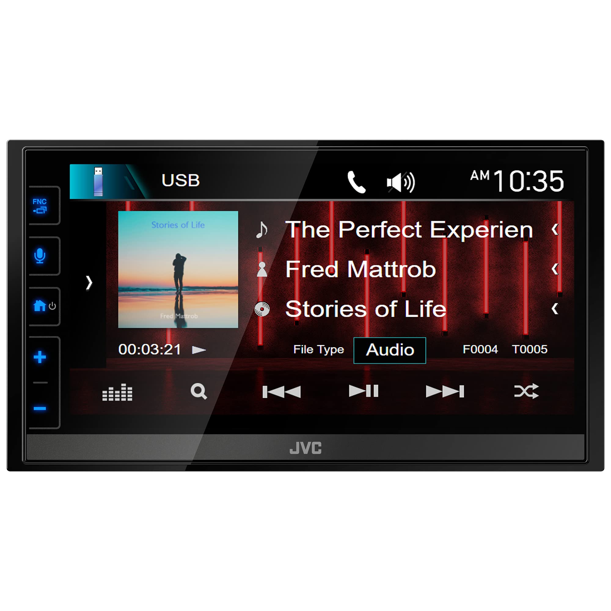 Jvc Kw M780Bt Apple Carplay Android Auto Digital Media Player, Double Din, 6.8 Inch Lcd Touchscreen, Am/Fm, Bluetooth, Mp3 Playe