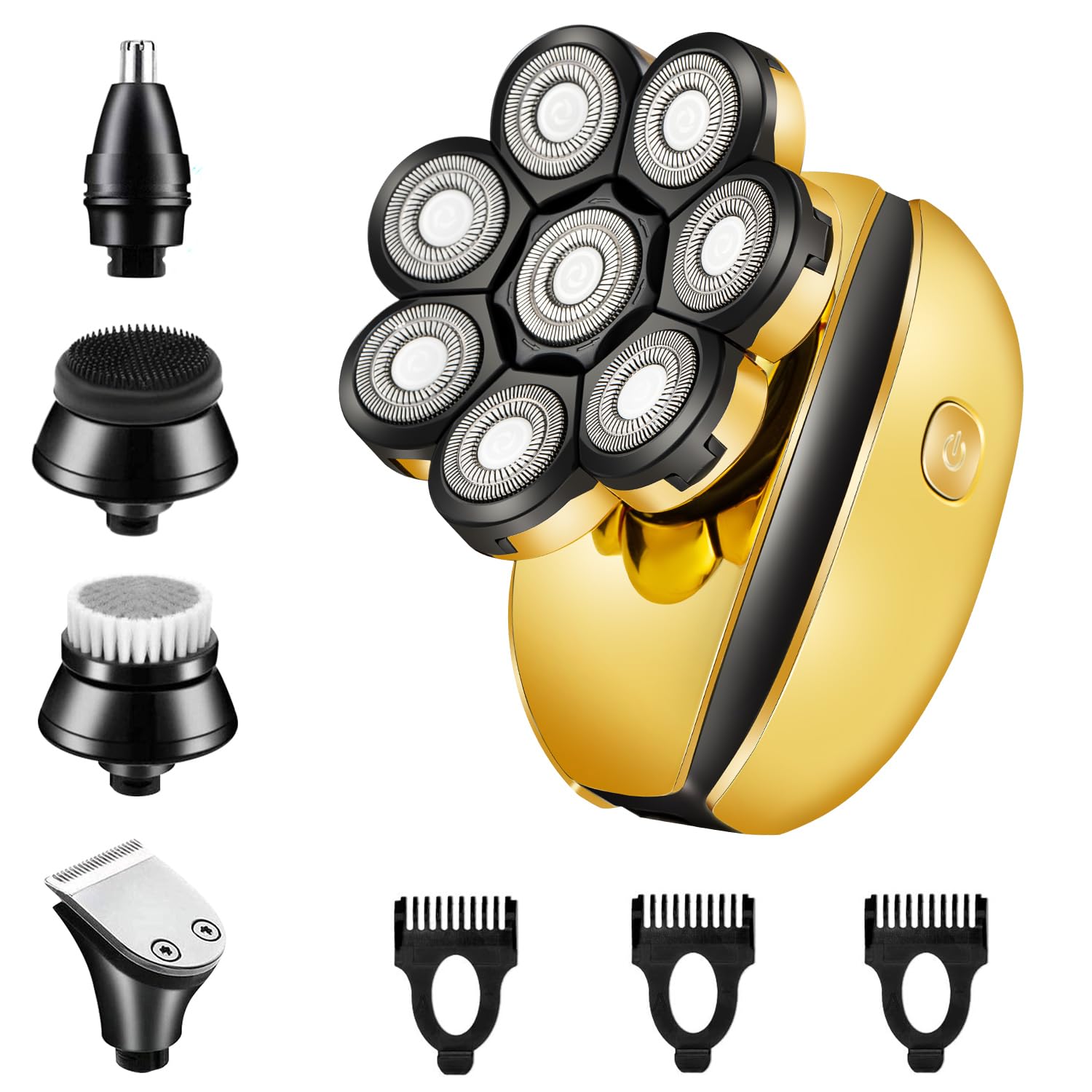 Votmoni Head Shavers For Bald Men Multifunctional Electric Razor Rechargeable 8D Rotary Shaver Mens Balding Grooming Kit With No